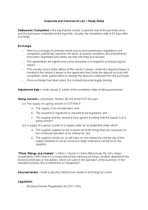 Commercial and Corporate Practice Task 2 Activity 2 Settlement Agenda ...
