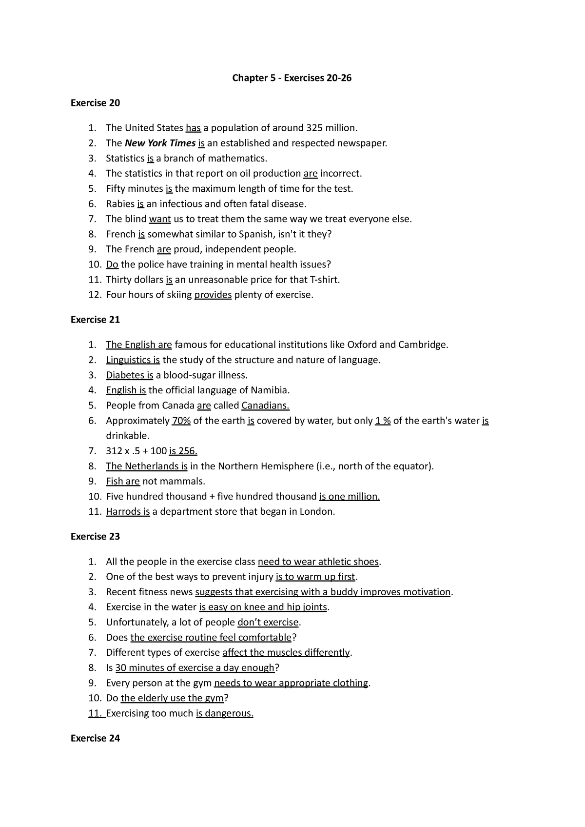 Understanding and Using English Grammar - Chapter 5 Exercise 20-26 ...