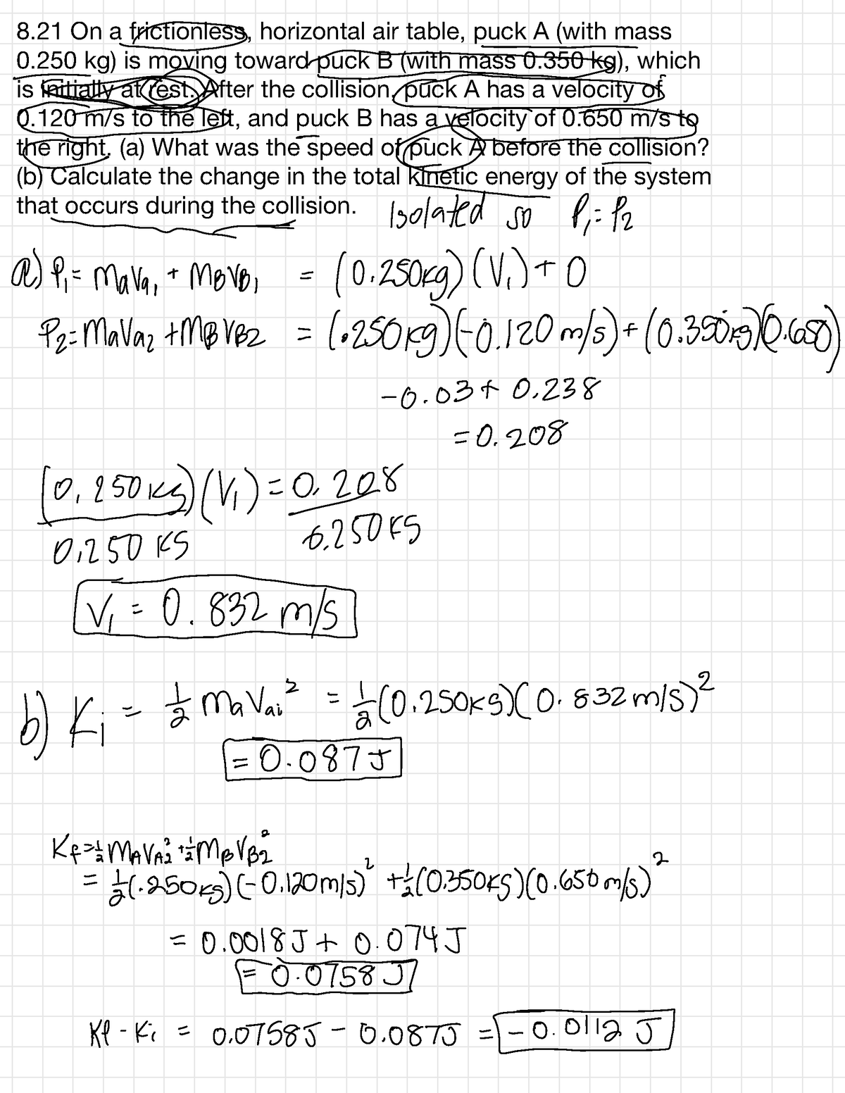 Problem 8.21 University Physics - 8 On A Frictionless, Horizontal Air ...