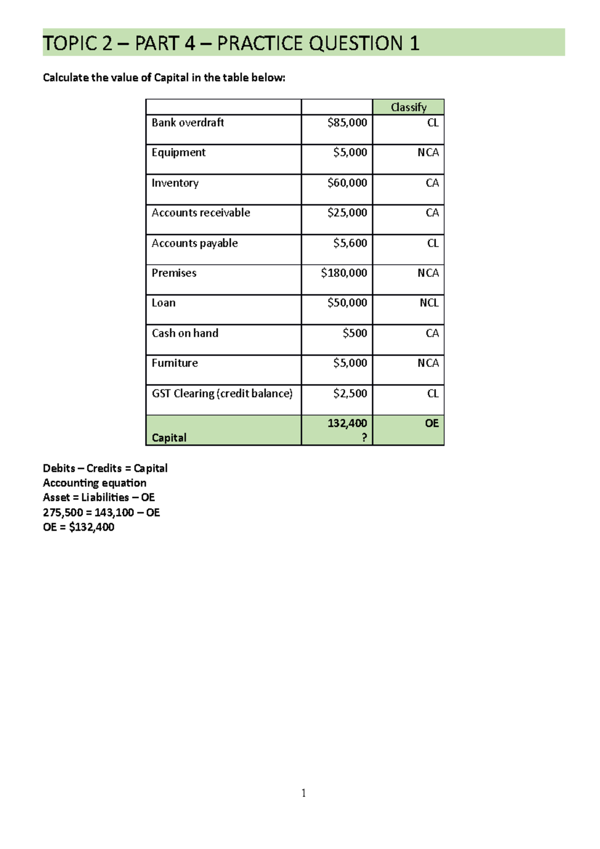 Practice questions part 4 Workings 1 2023 - TOPIC 2 – PART 4 – PRACTICE ...