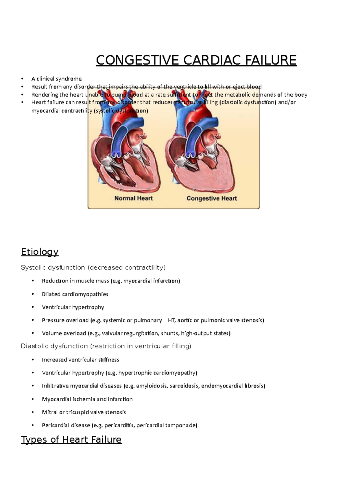 Chapter - 9 Congestive Heart Failure - Congestive Cardiac Failure A 