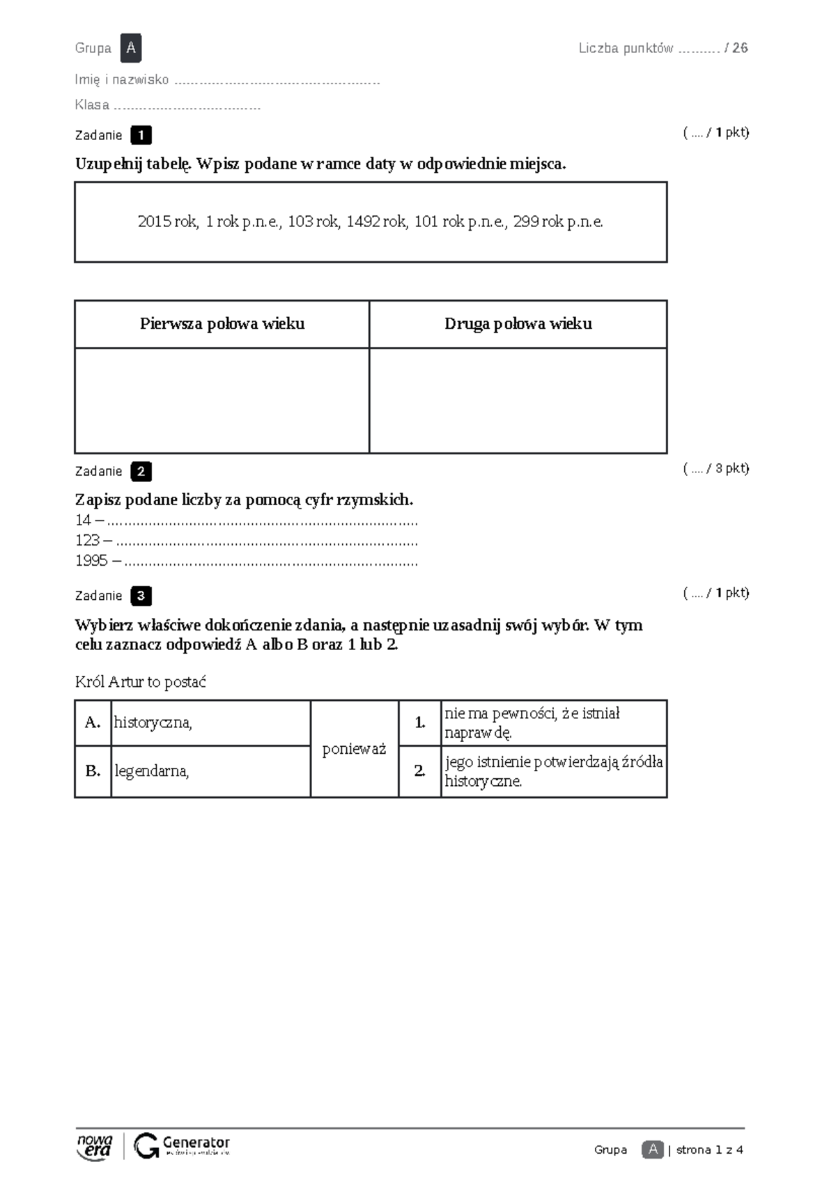 Z Historią Na Ty Test Podsumowujący Rozdział 1 www.studocu.com
