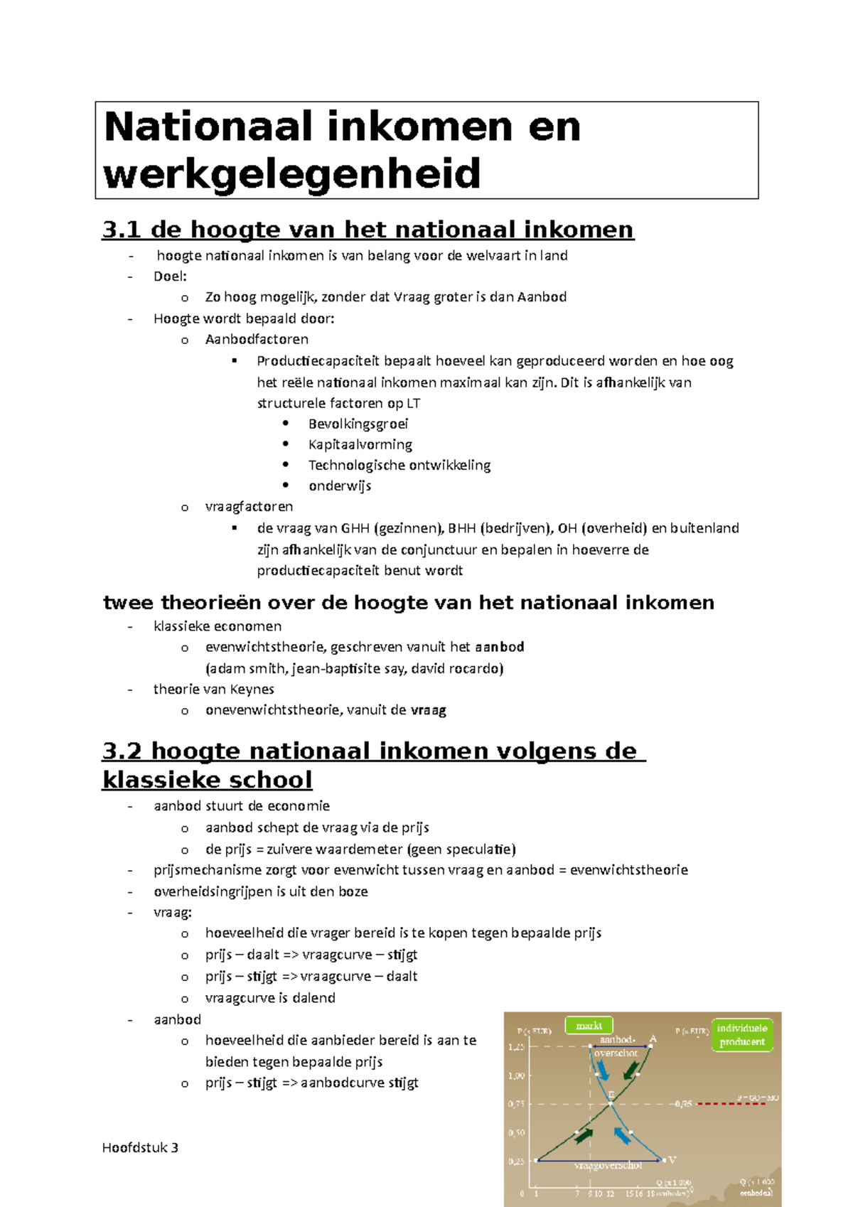 Hoofdstuk 3 Nationaal inkomen en werkgelegenheid Nationaal inkomen en werkgelegenheid 3 de Hoofdstuk 3 Nationaal inkomen en werkgelegenheid Nationaal inkomen en werkgelegenheid 3 de