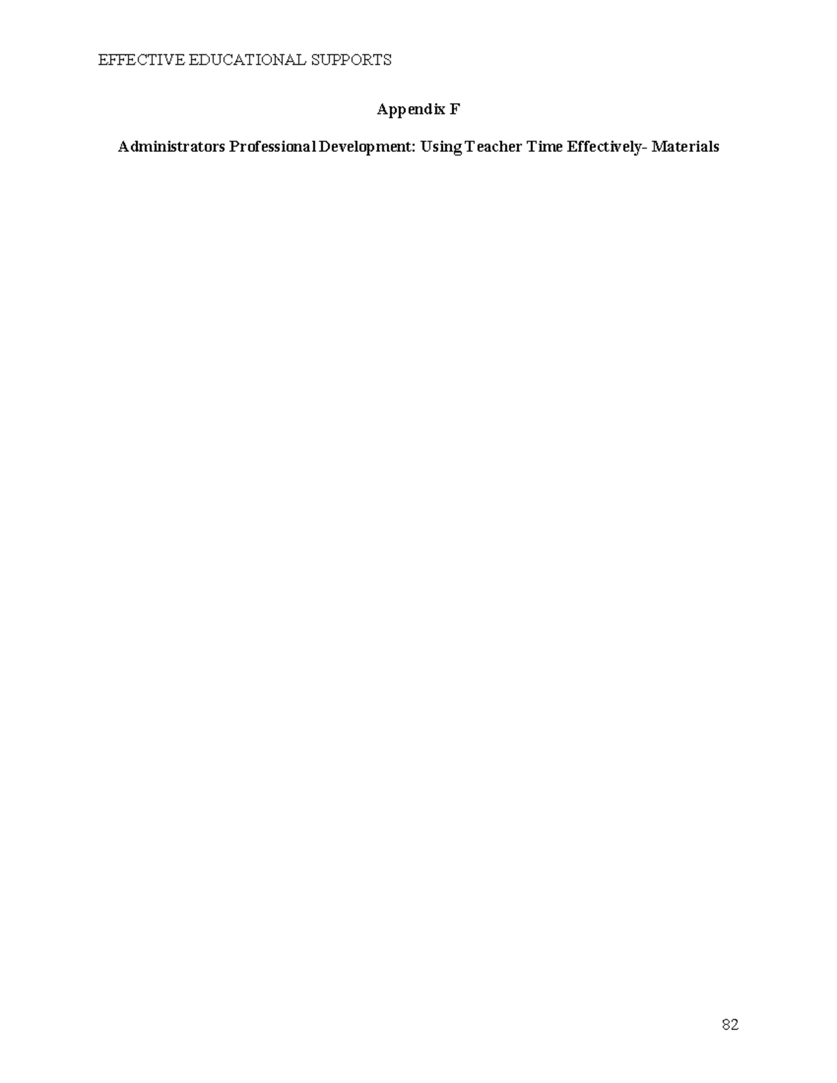 Using Professional Development to Increase Educational Supports within ...