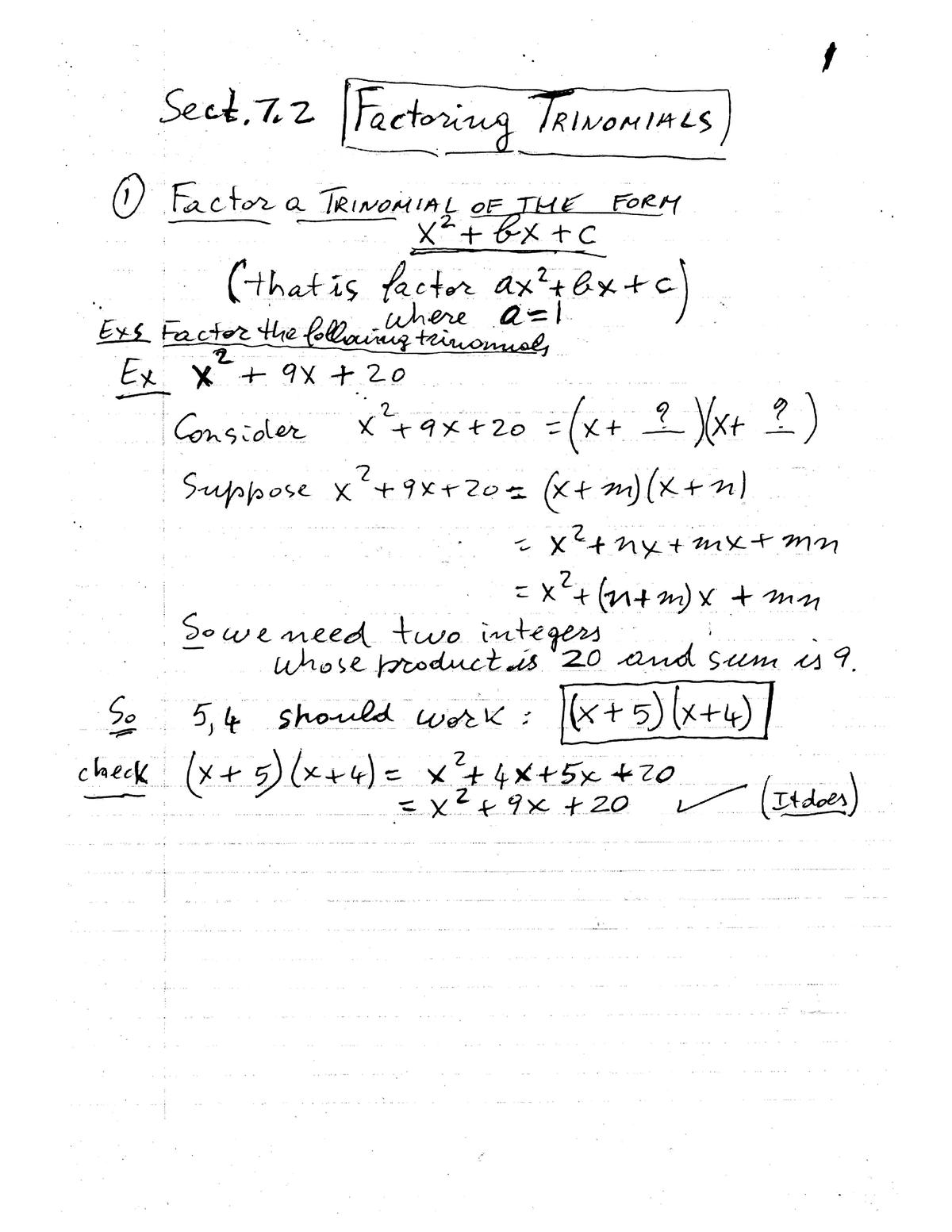 Notes MAT-160 Sect. 7.2 - MAT-160 - Studocu