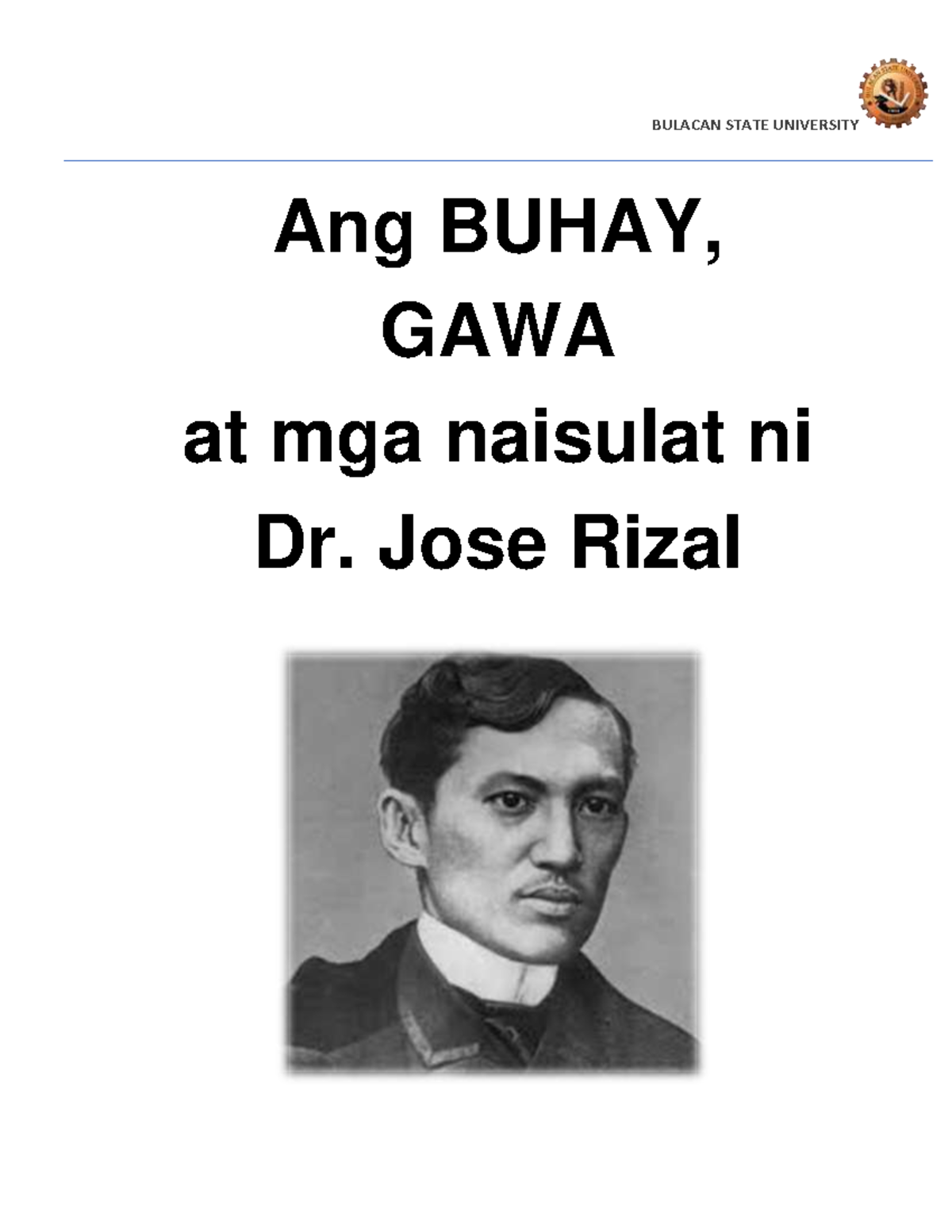 Kabanata-1 - Rizal - Ang BUHAY, GAWA At Mga Naisulat Ni Dr. Jose Rizal ...