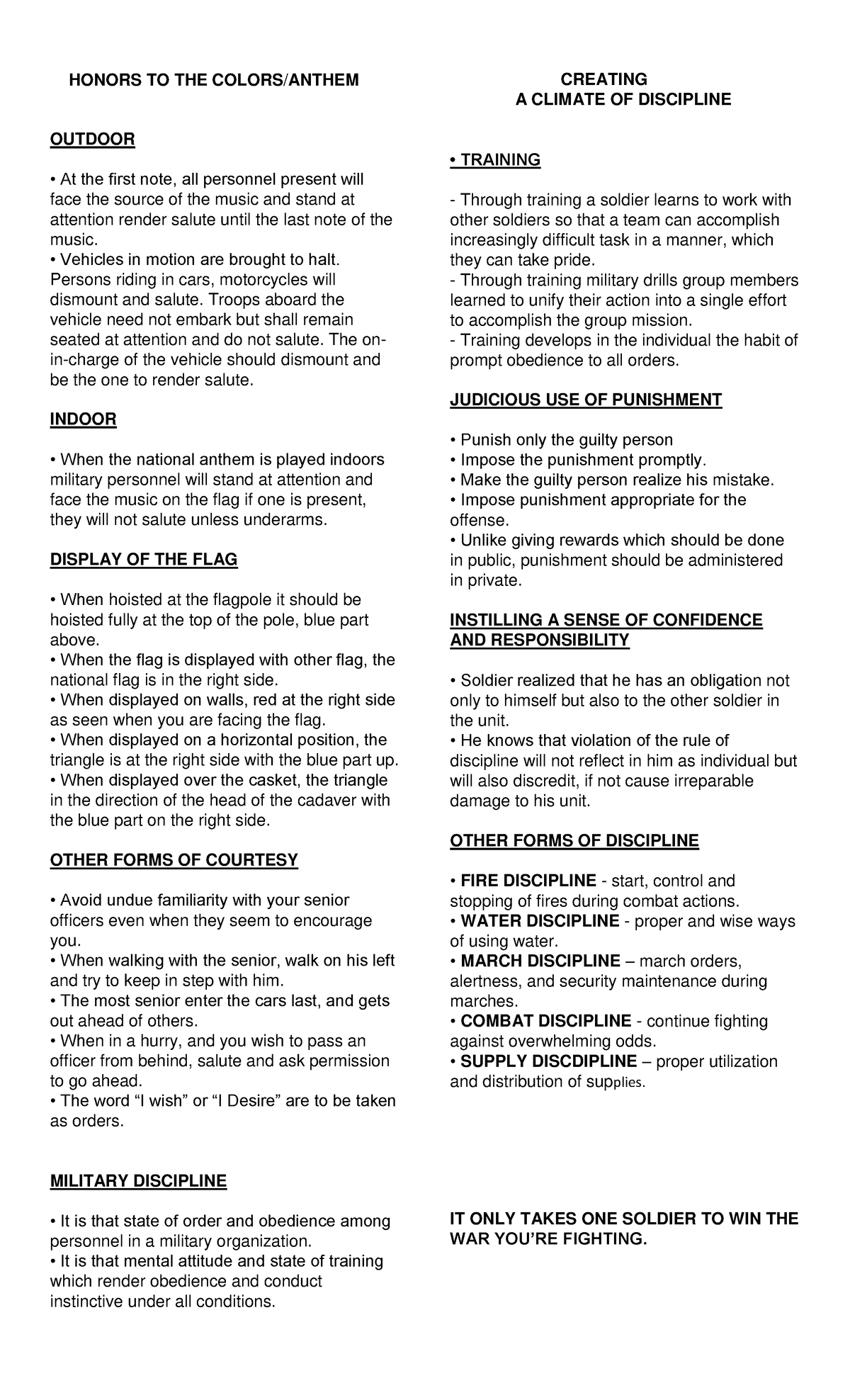 ROTC MCD continuation PDF - HONORS TO THE COLORS/ANTHEM OUTDOOR At the ...