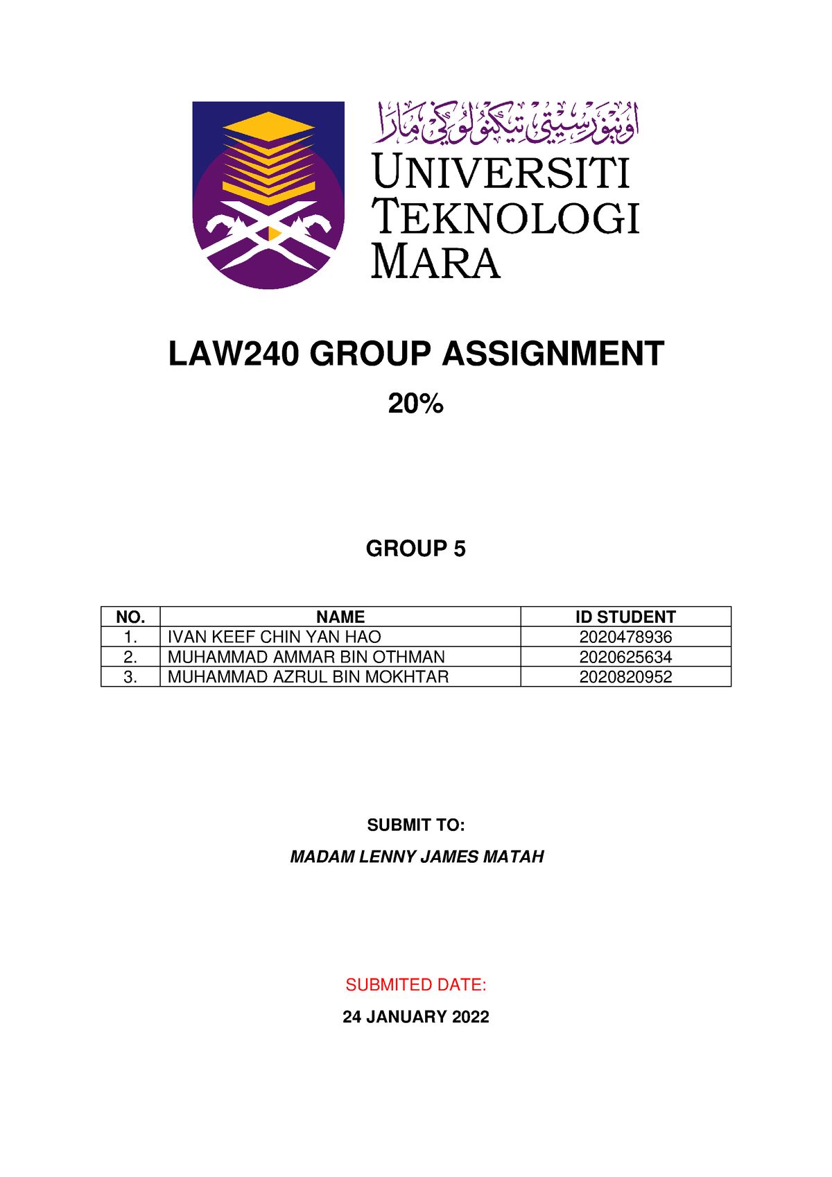 group assignment imr454