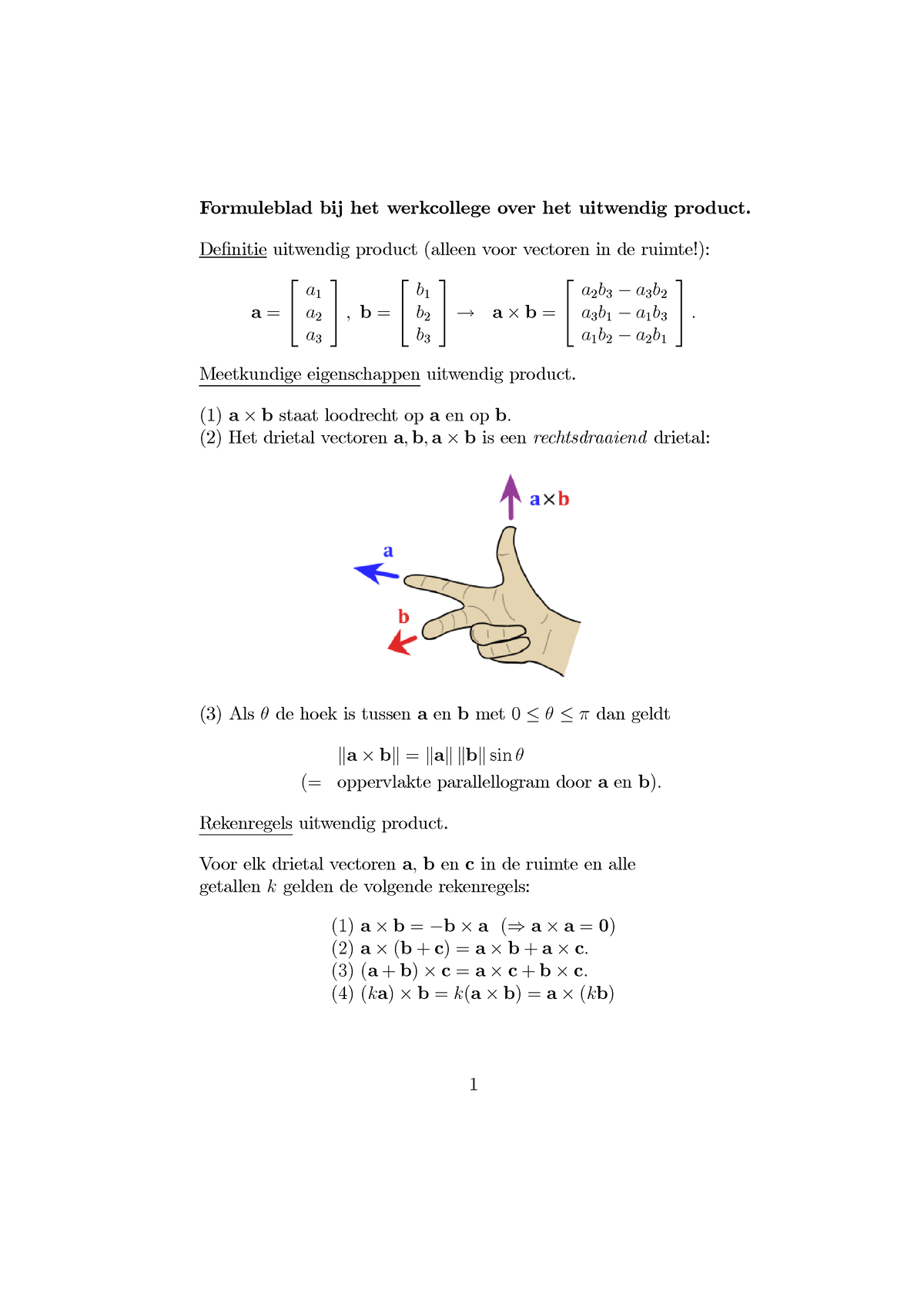 Formuleblad Uitwendig Product - Formuleblad Bij Het Werkcollege Over ...