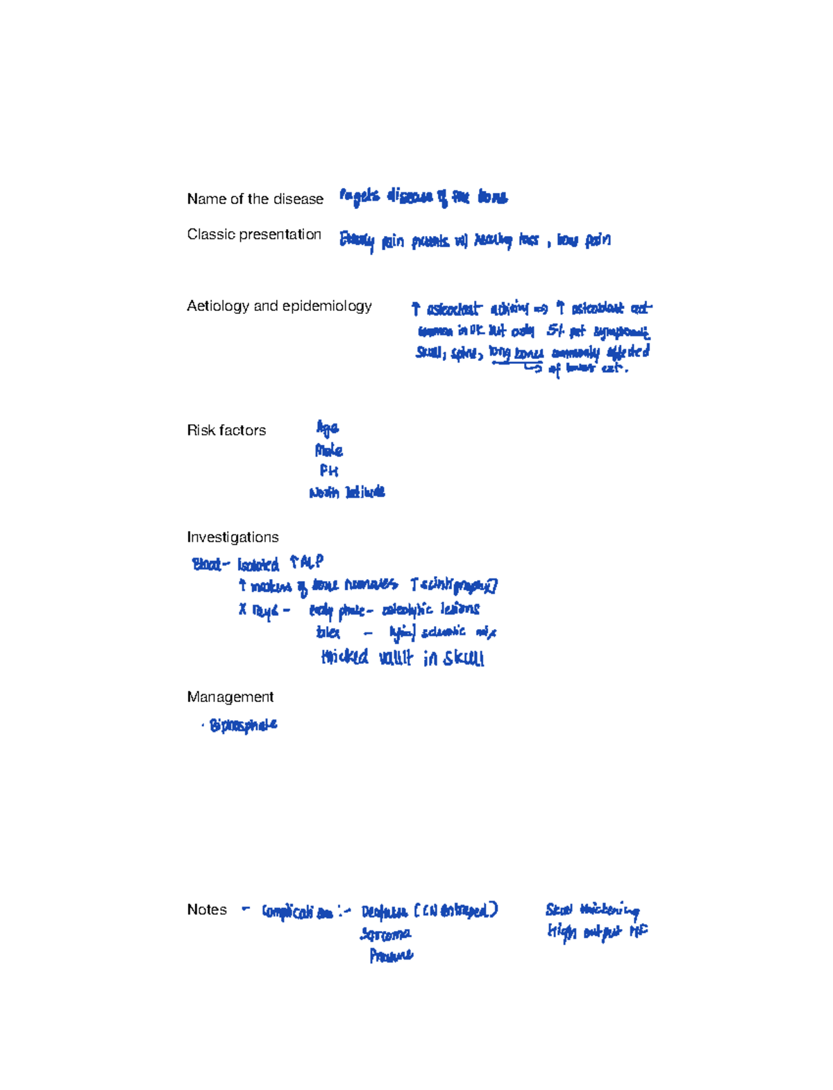 Disease profiles - Classic presentation Aetiology and epidemiology Risk ...