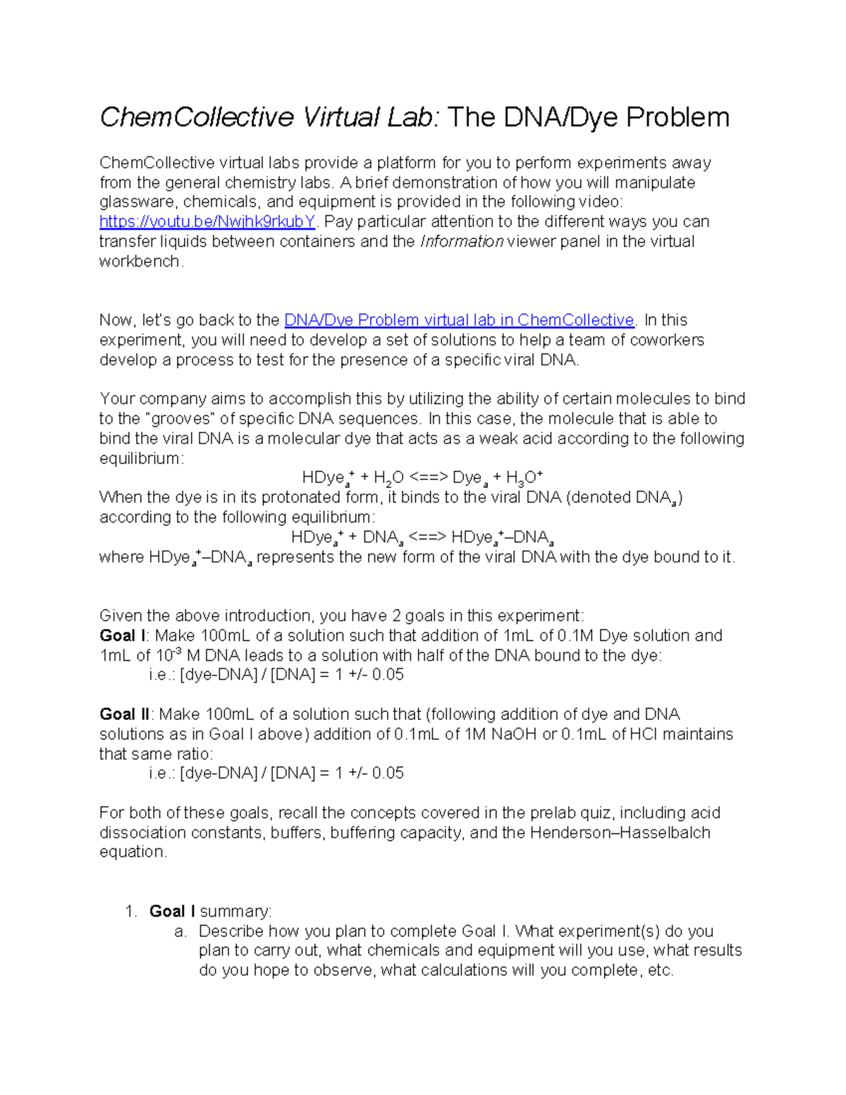 Project 7 Investigation of Buffer Systems ChemCollective Virtual