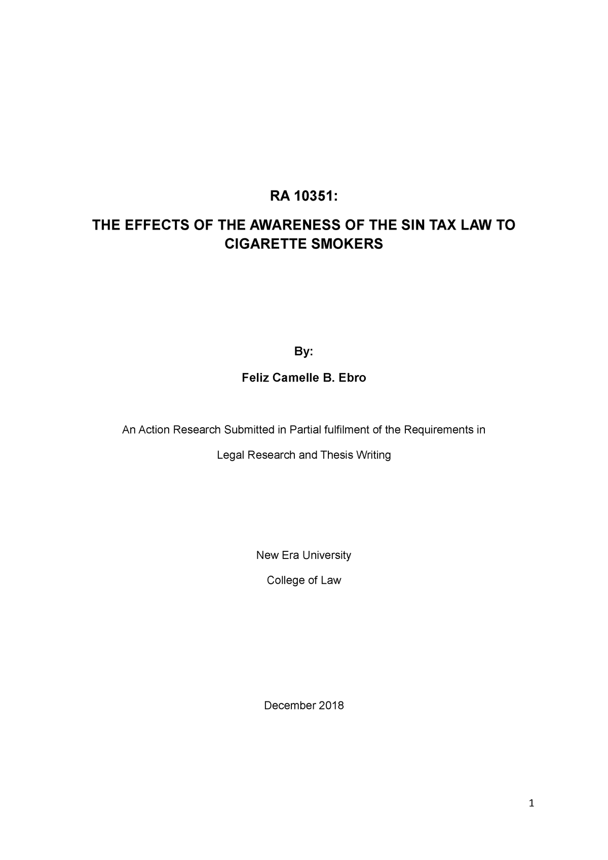 sin tax law research paper
