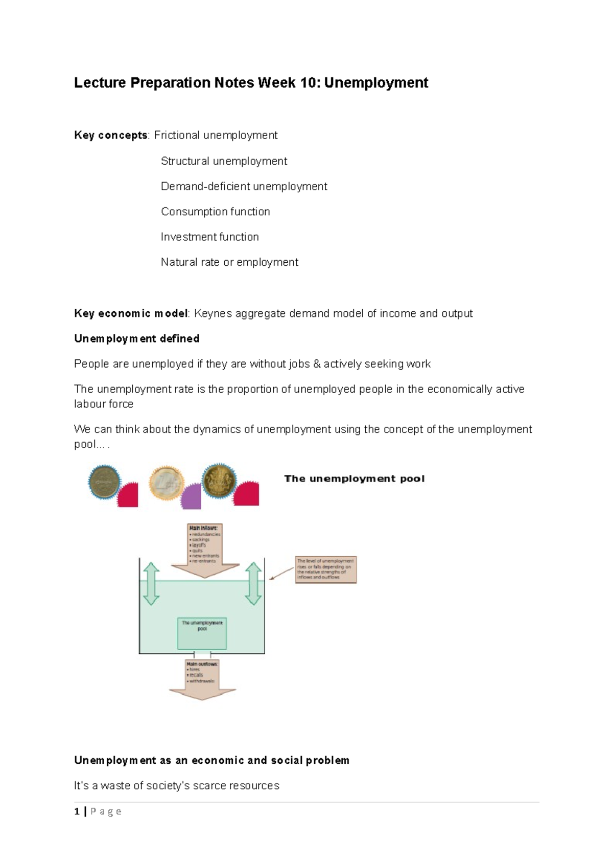 Lecture Preparation Notes Week 10 2013 - Lecture Preparation Notes Week ...