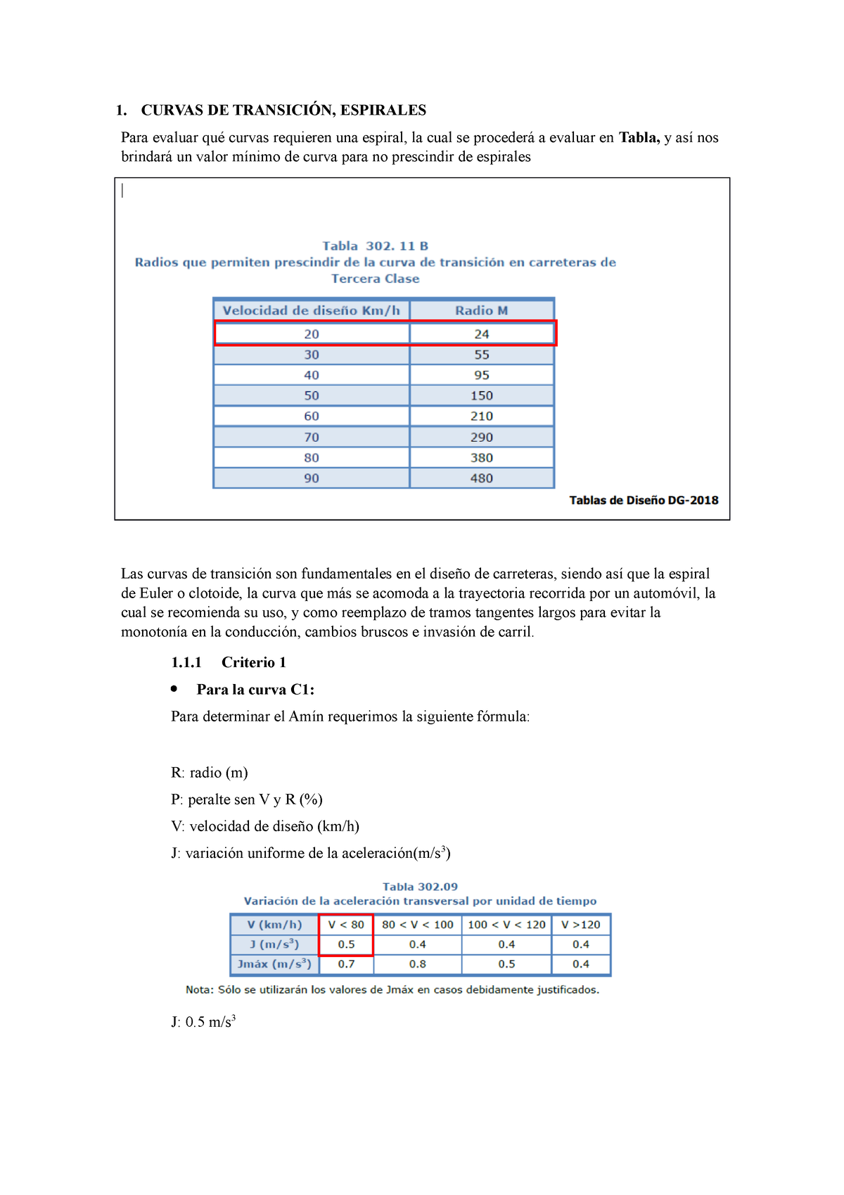 Curvas DE Transición - APUNTES - 1. CURVAS DE TRANSICIÓN, ESPIRALES ...