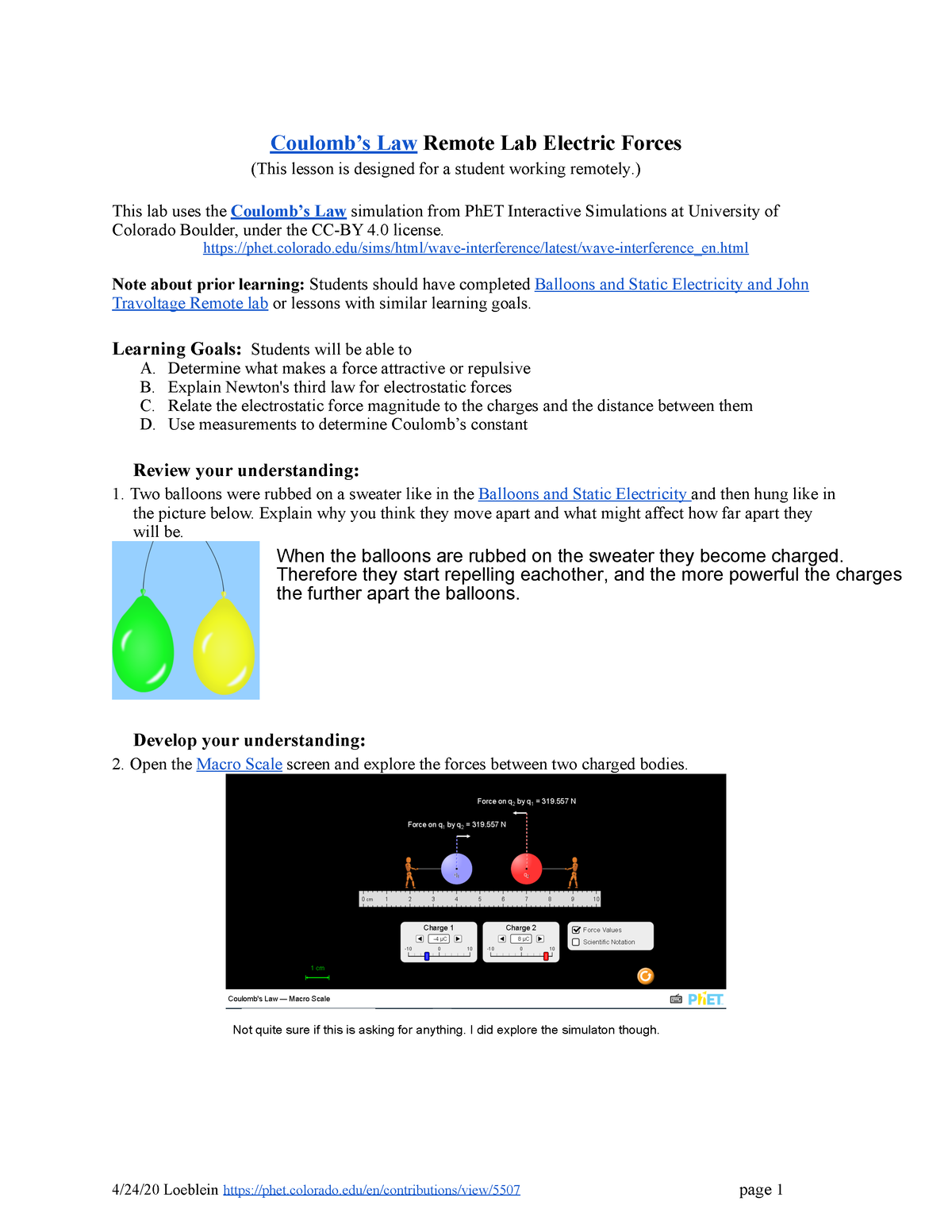 Coulomb's Law: Macro And Atomic Scale