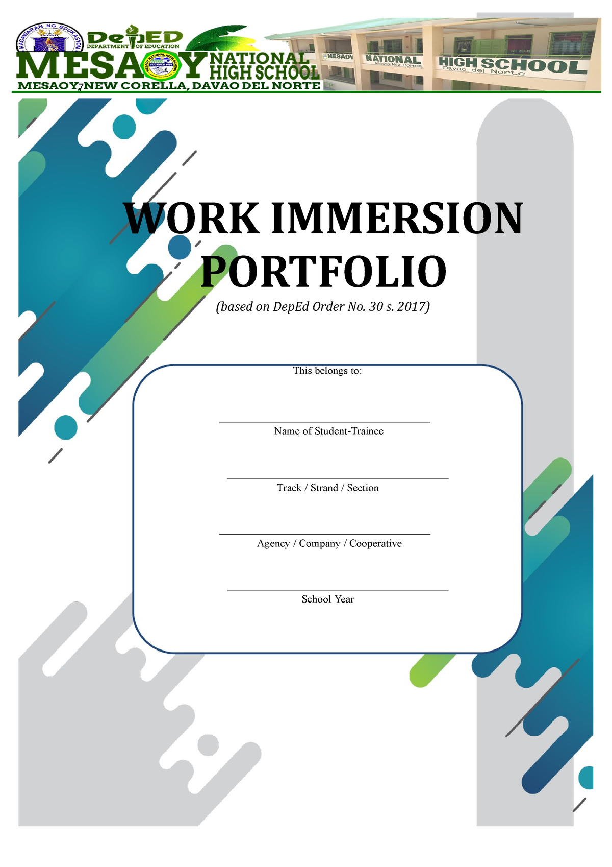 Shs-work-immersion-portfolio Compress - 7 WORK IMMERSION PORTFOLIO ...