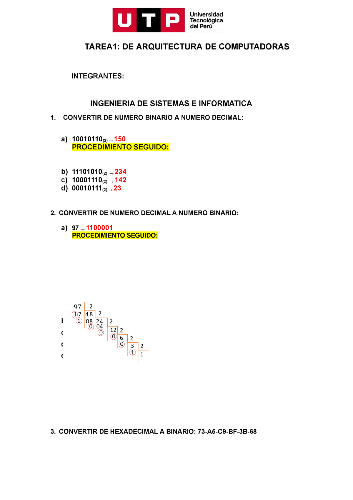 Tarea-1 Arquitectura DE Computadoras 2023 - TAREA1: DE ARQUITECTURA DE ...