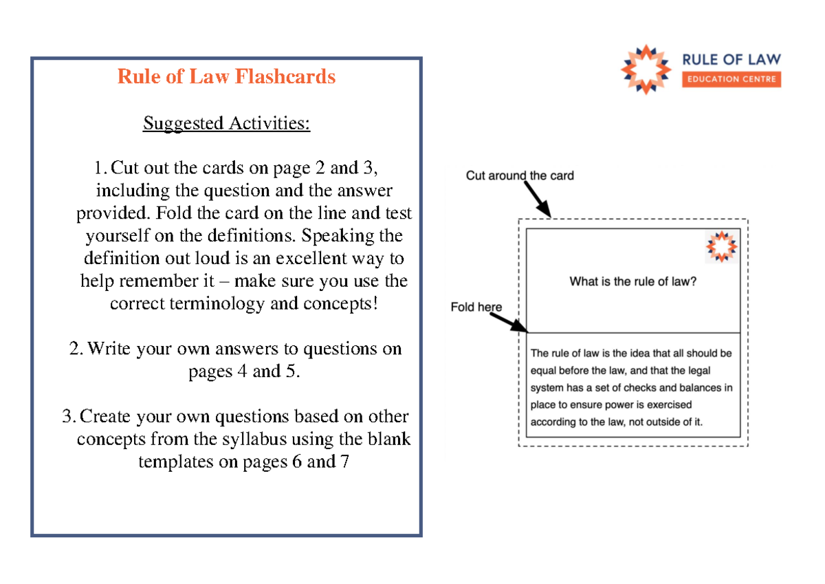 2019 Video 1 Flashcards Rule Of Law - Rule Of Law Flashcards Suggested ...