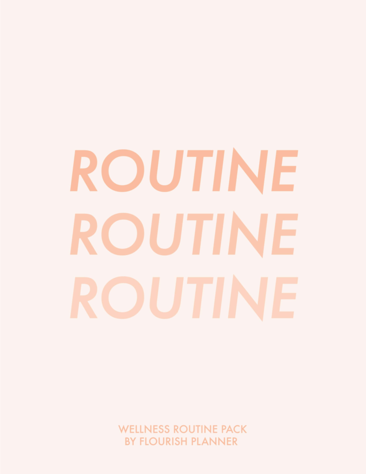 Routine Planner - ROUTINE ROUTINE ROUTINE WELLNESS ROUTINE PACK ...