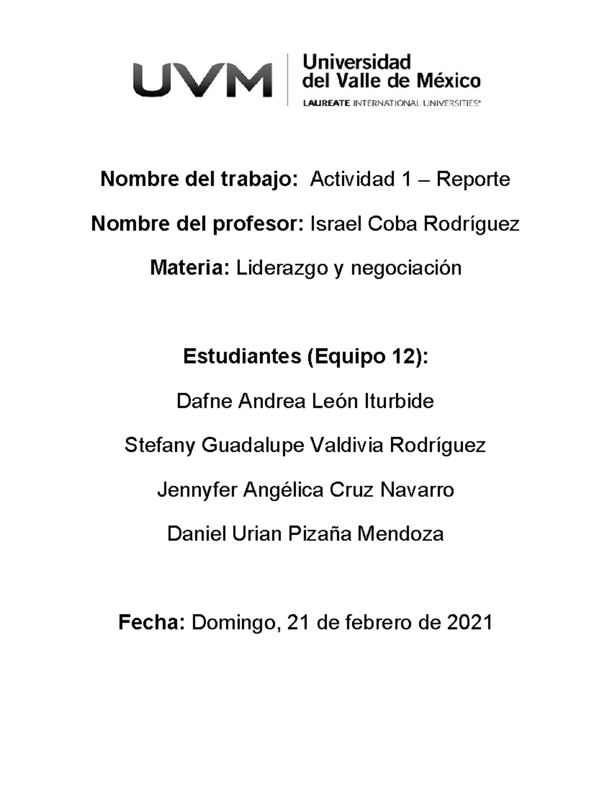 A#1DUPM - Primer actividad del curso - Nombre del trabajo: Actividad 1 ...