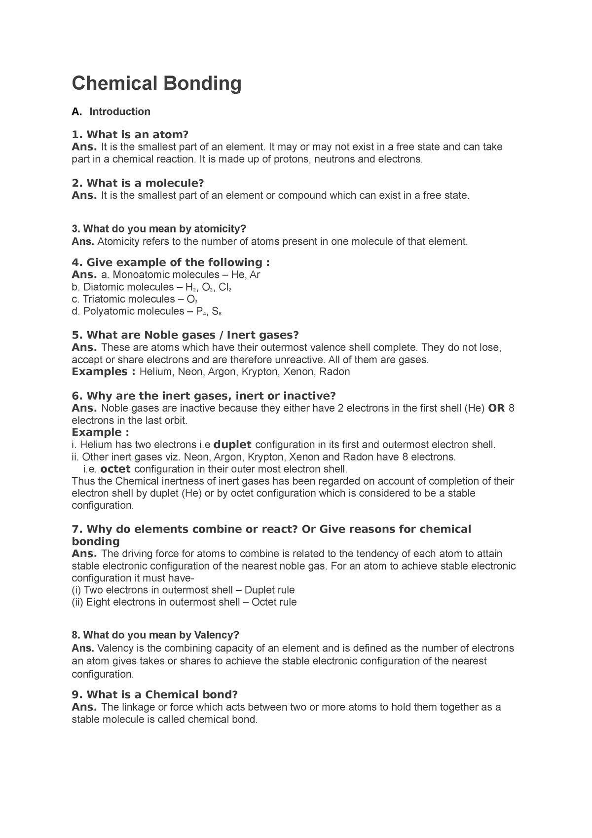 New Microsoft Word Document - Chemical Bonding A. Introduction What is ...