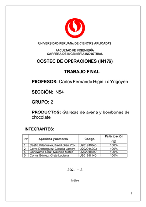 Cuaderno De Trabajo Unidad 2 Costeo De Operaciones - COSTEO DE ...