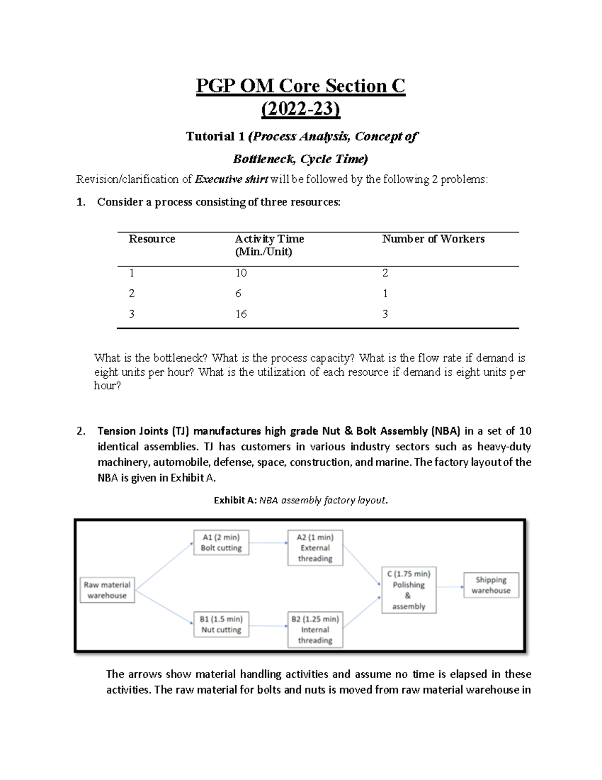 OM Tutorial 1 - Hello there - PGP OM Core Section C (2022-23) Tutorial ...
