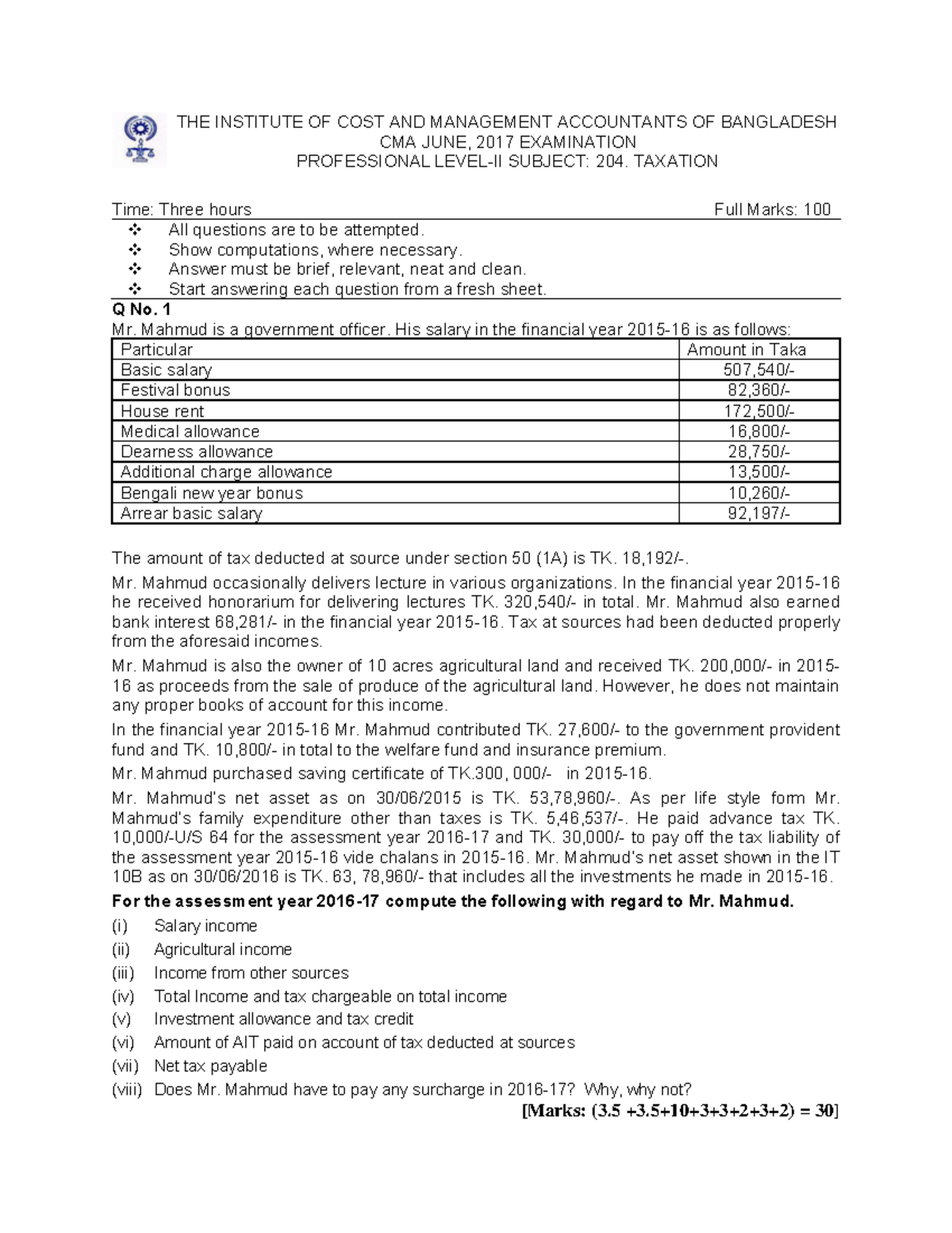 taxation-review-june2017-tax-sln-the-institute-of-cost-and-management