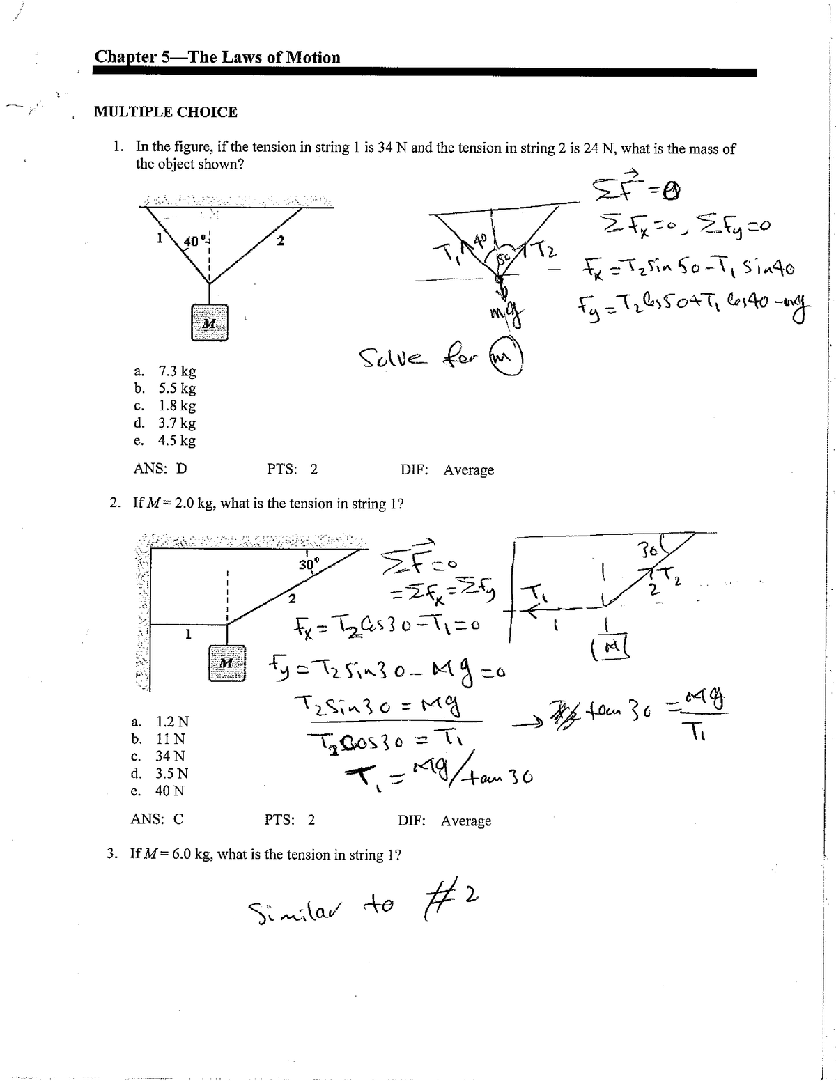 Test Bank 5(finished) - Great Studying Material - Physics - Studocu