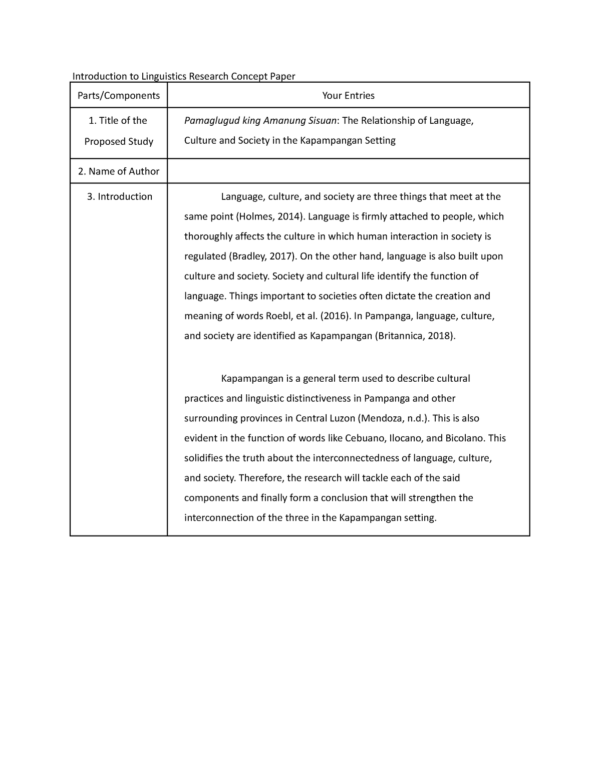 english linguistics research paper