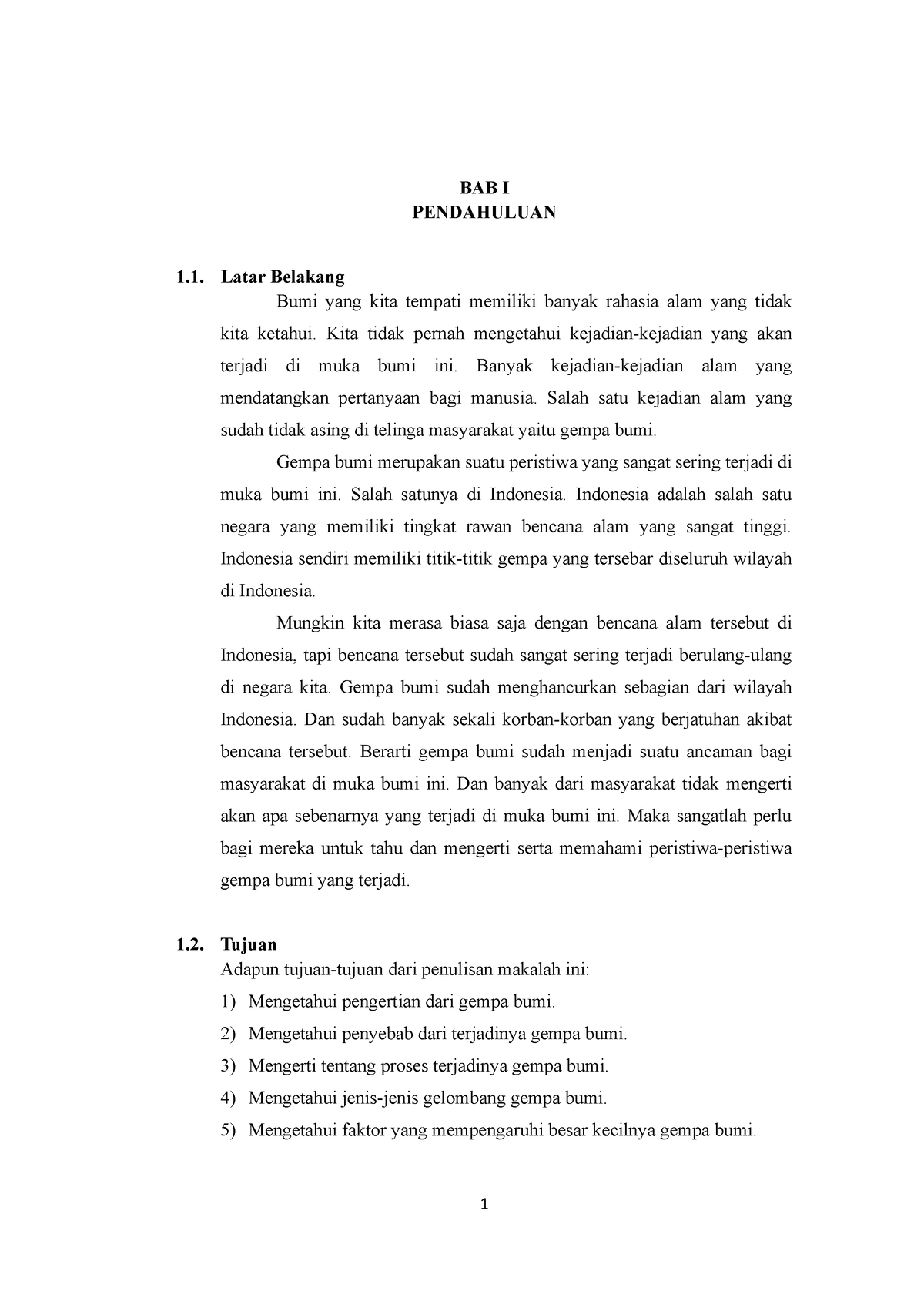 Makalah Gempa Bumi 1 Kata Optik Berasal Dari Bahasa Latin Yang