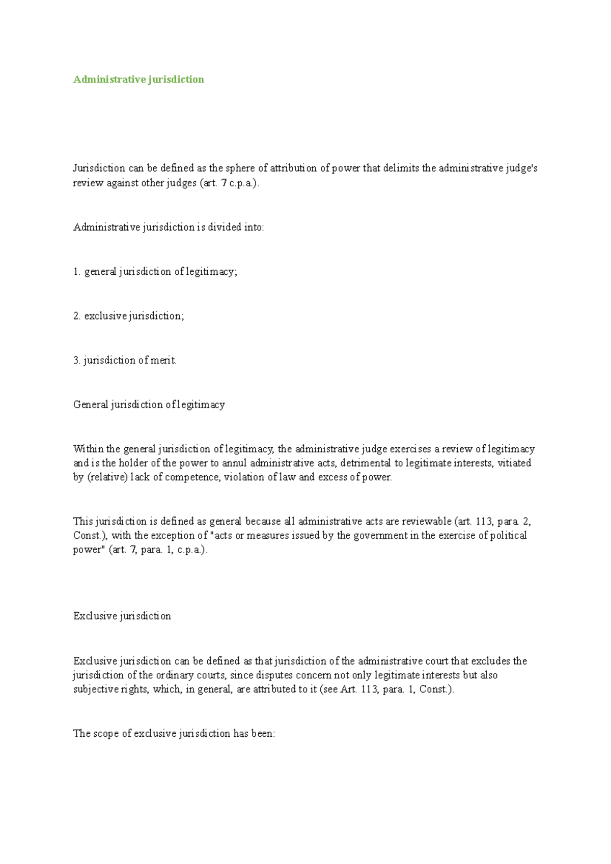 Administrative jurisdiction 3 Administrative jurisdiction