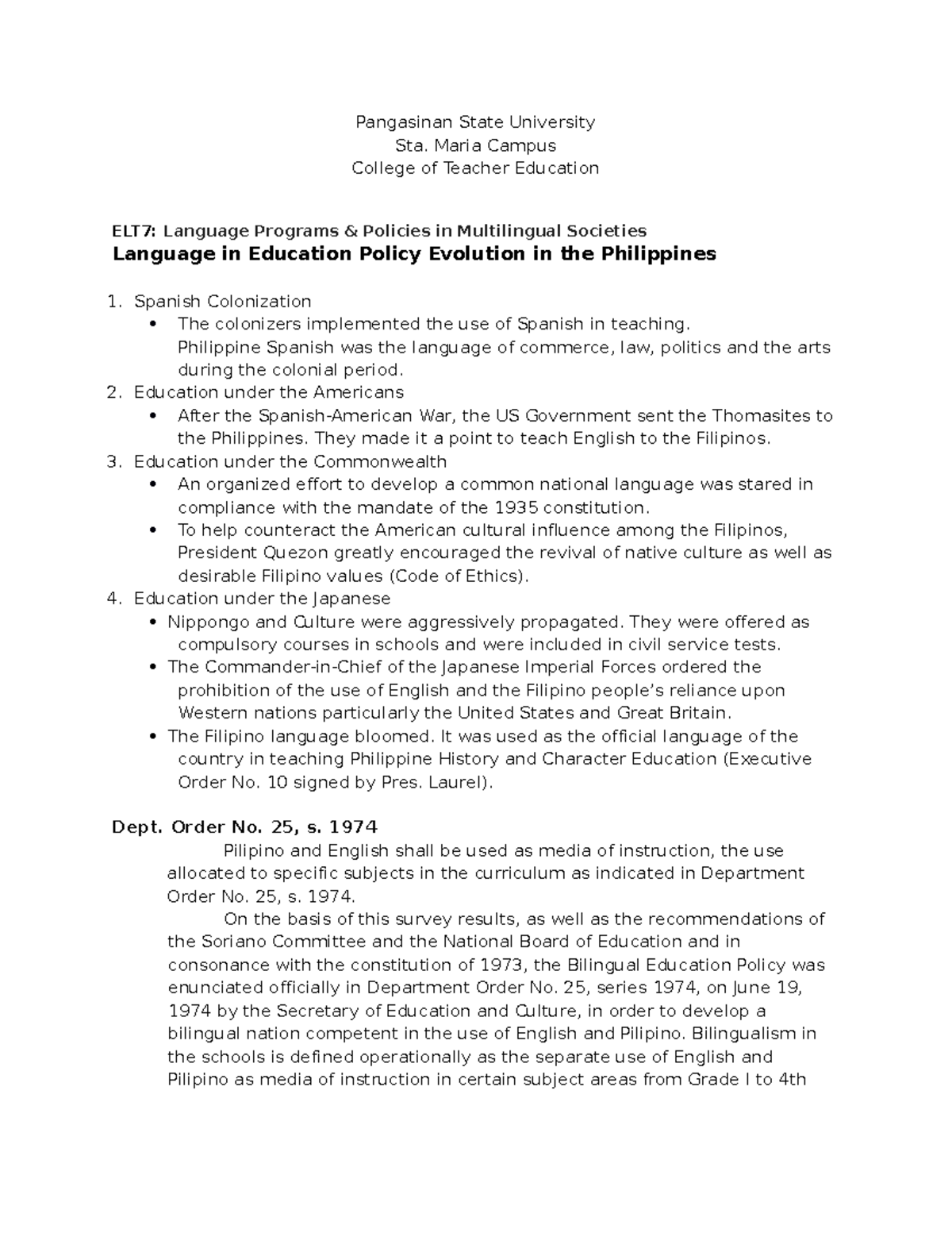 UNIT 2 - Language in Education Policy Evolution in the Philippines ...