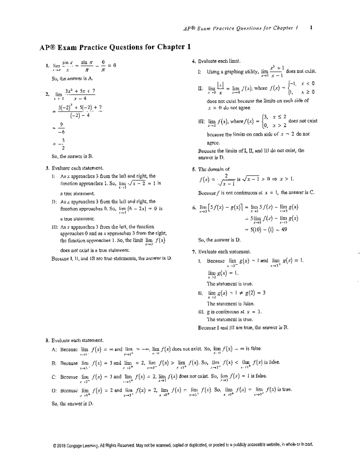 AP+Problems+Unit+1+Solutions - APR Exam Practice Questions for Chapter ...