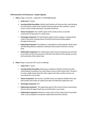 ELM-462-Unit Plan - unit plan draft - Interdisciplinary STEM Unit Plan ...