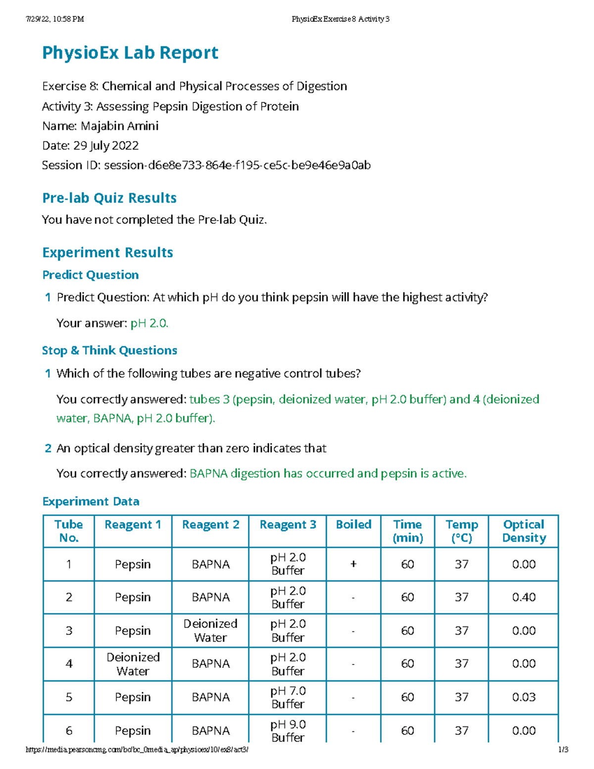 Physio Ex Exercise 8 Activity 3 - Pearsoncmg/bc/bc_0media_ap/physioex ...