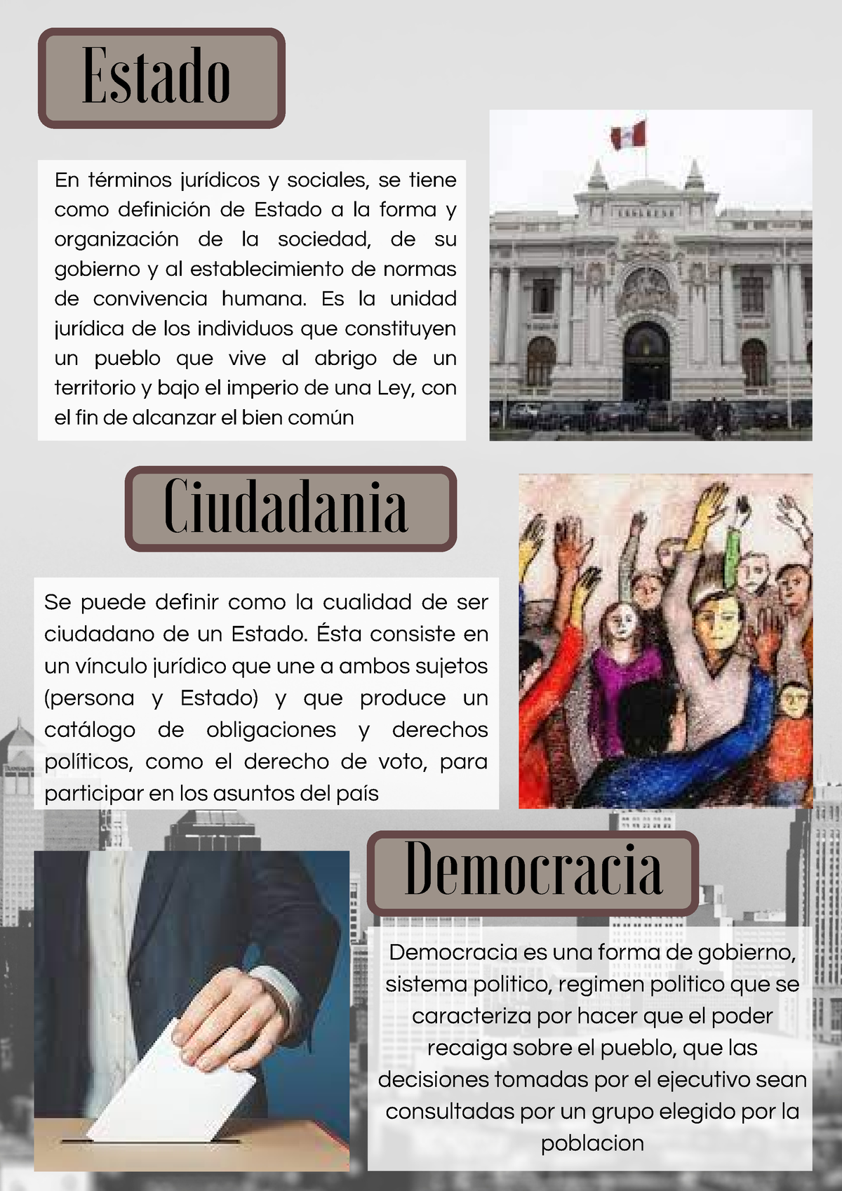 Estado Ciudadania Democracia Estado En Términos Jurídicos Y Sociales Se Tiene Como 8082