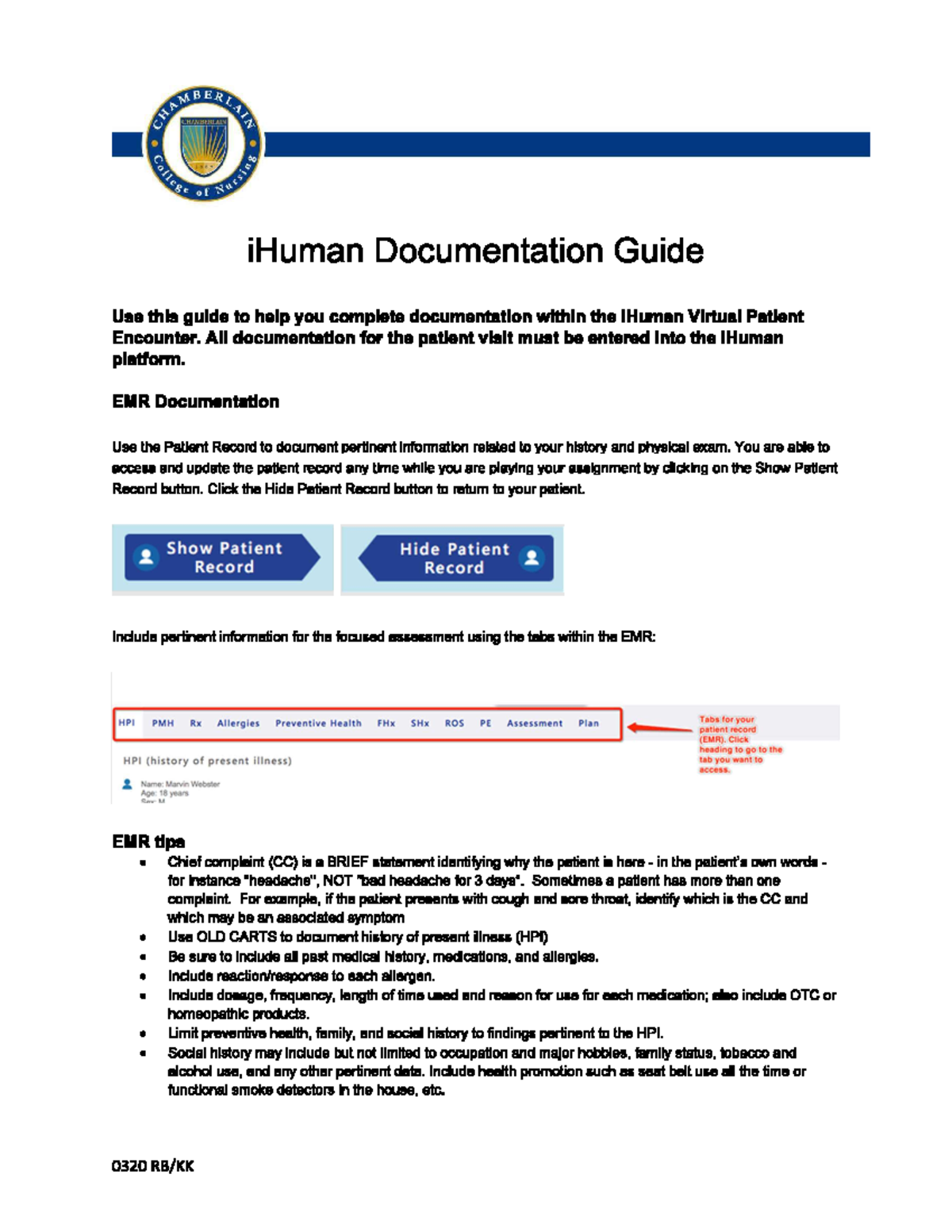 Ihuman documentation guide nr 509 studocu