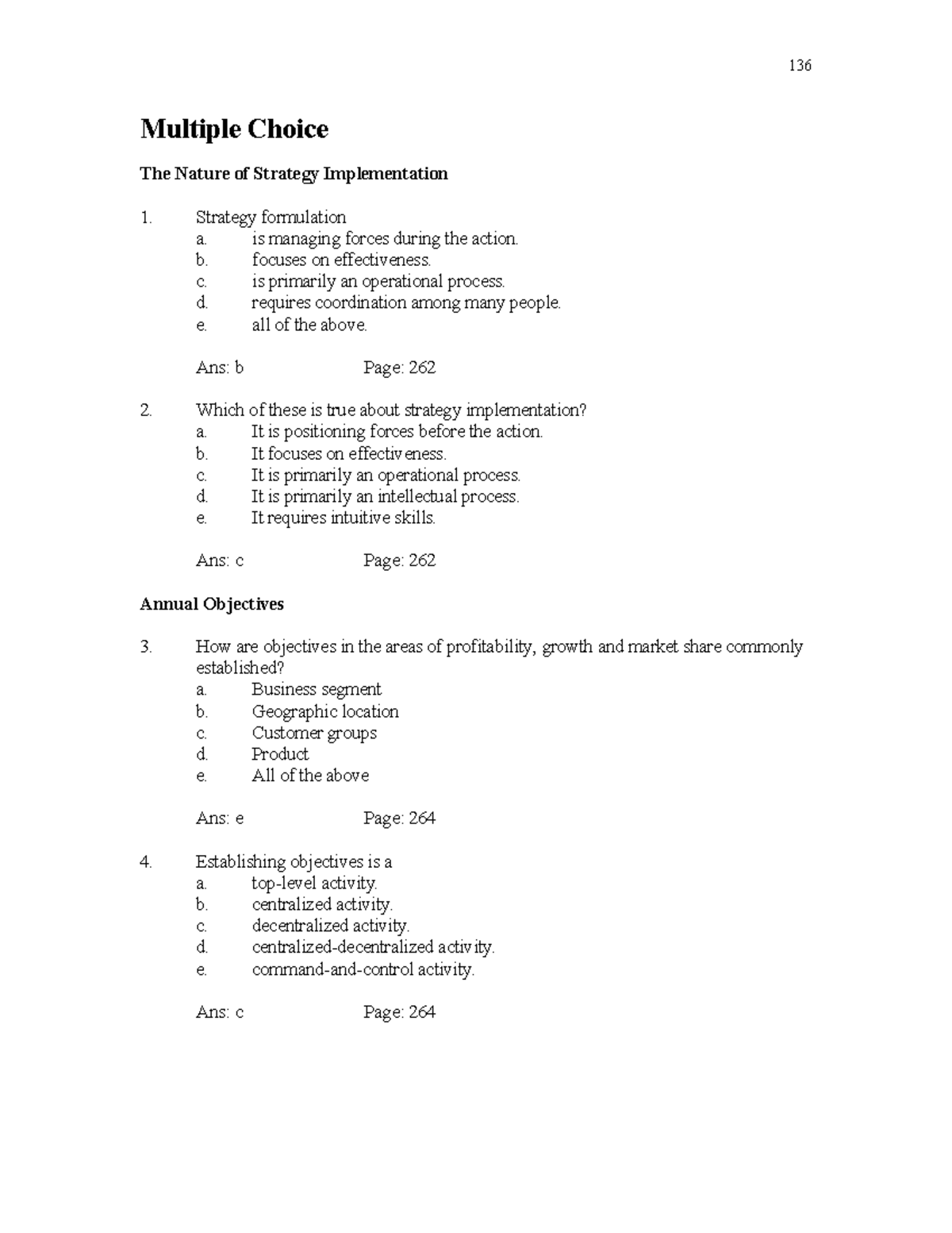 Chapter Seven Multiple Choice Questions - Management - Studocu