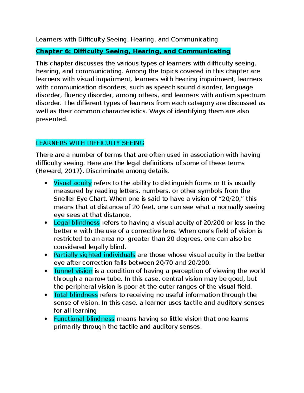 FSIE - finals - Learners with Difficulty Seeing, Hearing, and ...
