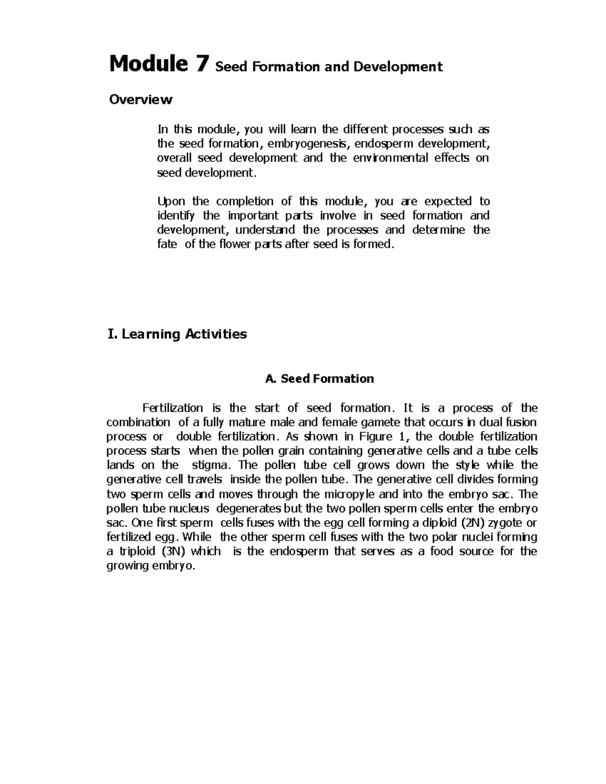 Module 7 seed formation and development module 7 seed formation and