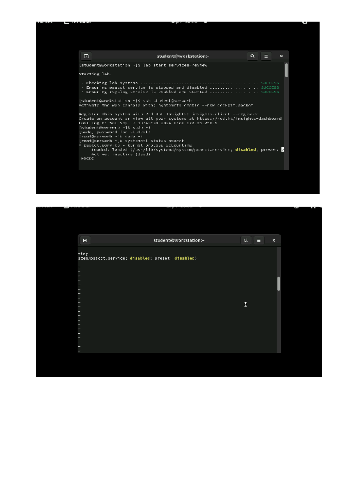 red hat trabajo 8.9 - x lab start Starting lab. SUCCESS Checking lab ...