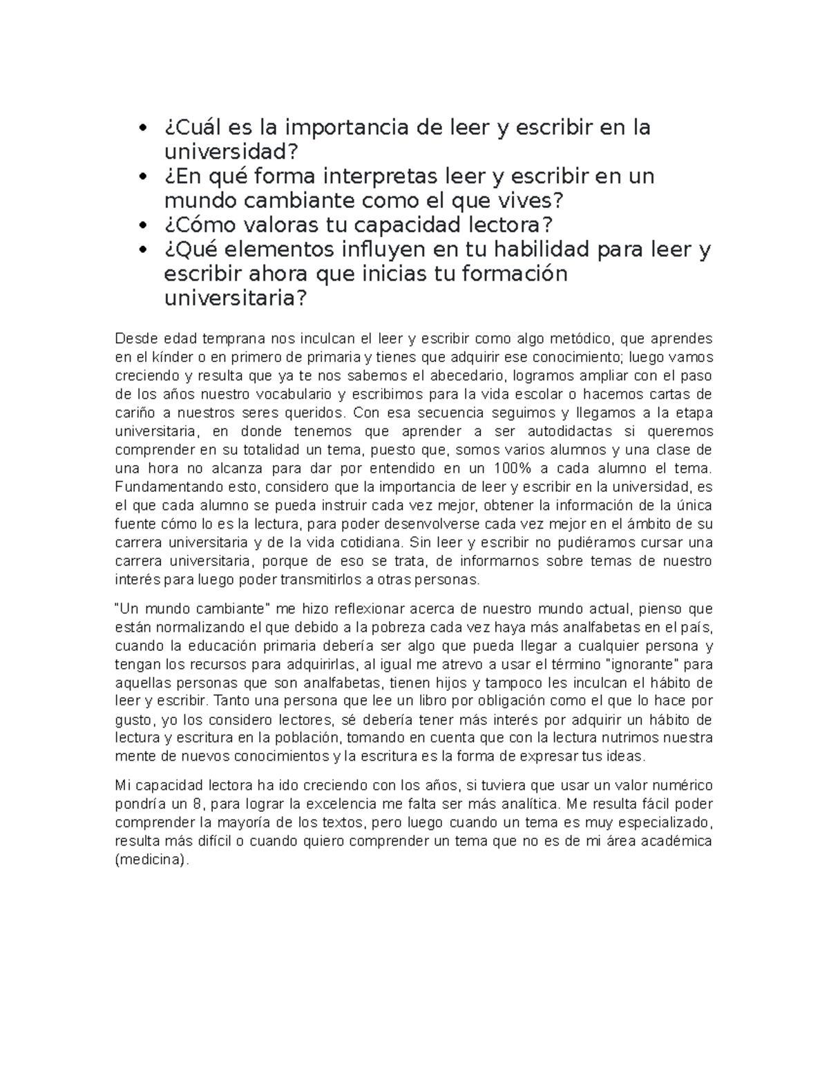 Cuál es la importancia de leer y escribir en la universidad - ¿Cuál es ...