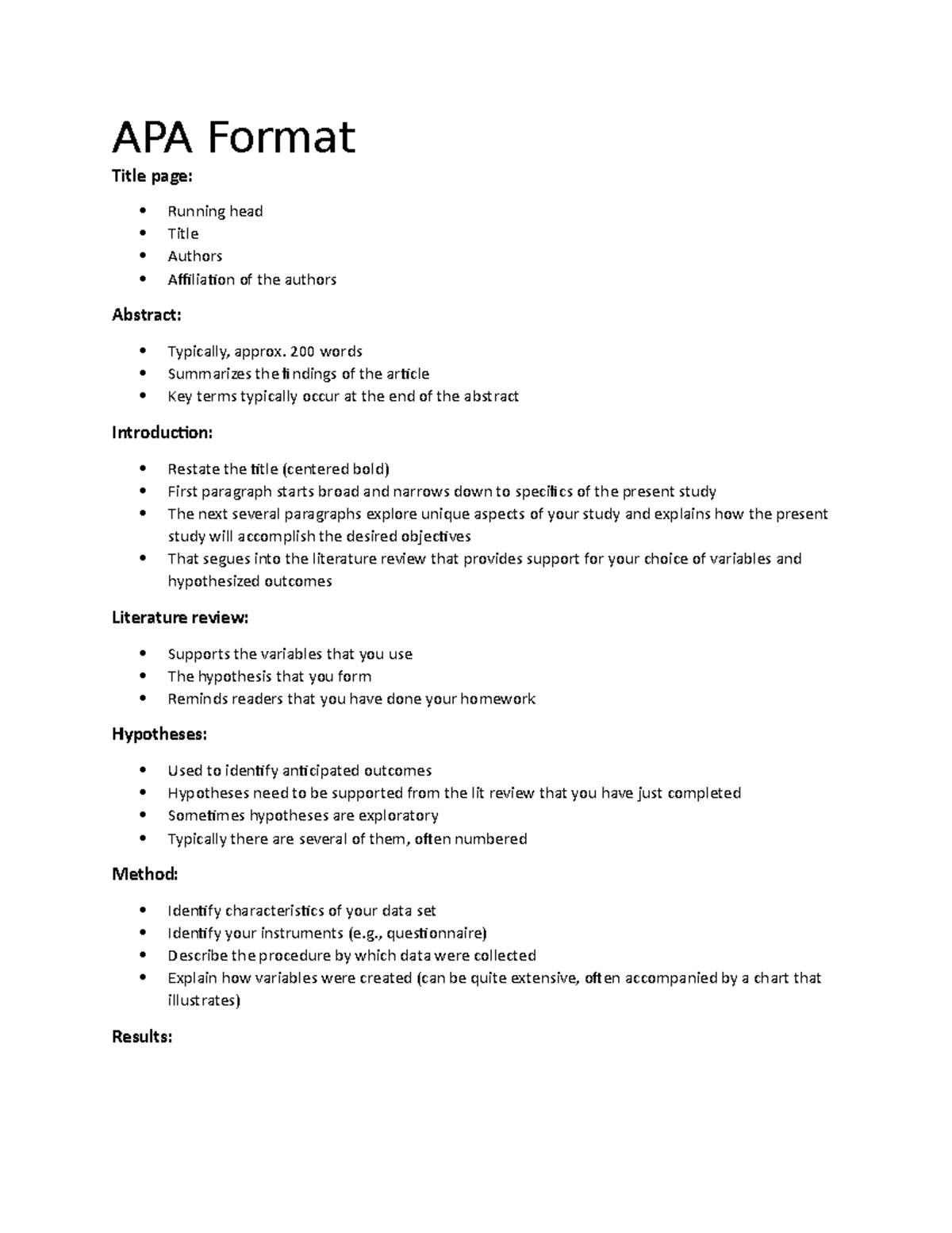 02-16-23 APA Paper Structure - APA Format Title page: Running head ...