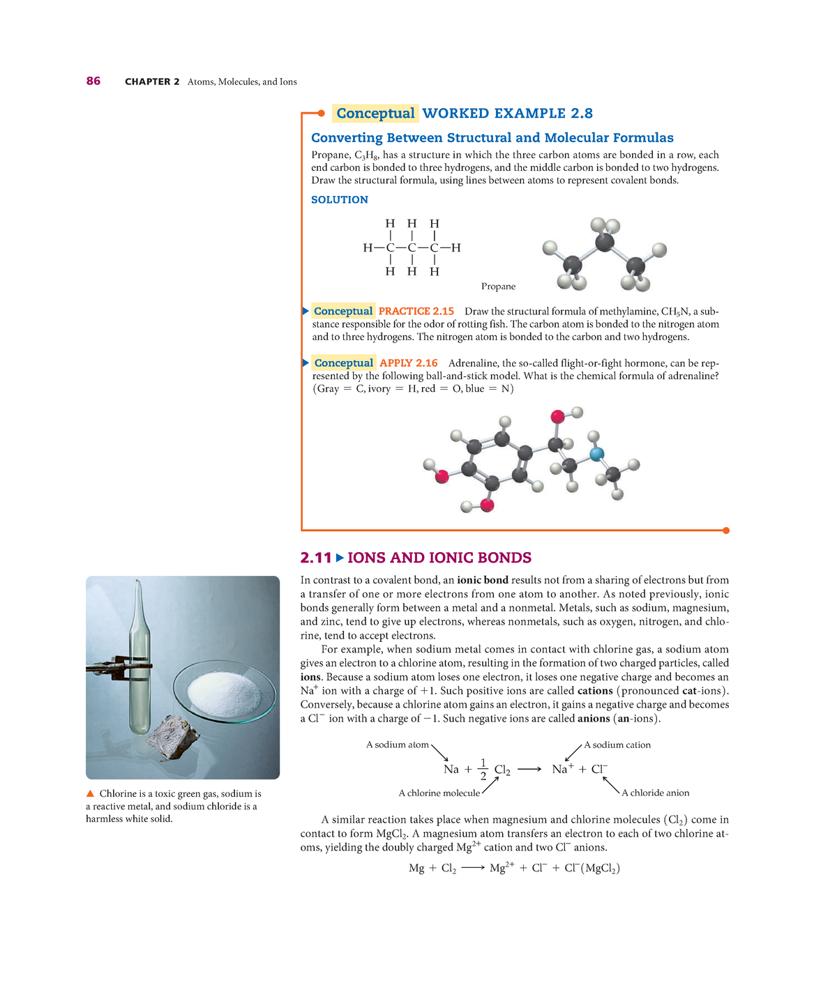 Chemistry (2)-31 - 86 CHAPTER 2 Atoms, Molecules, And Ions 2 IONS AND ...