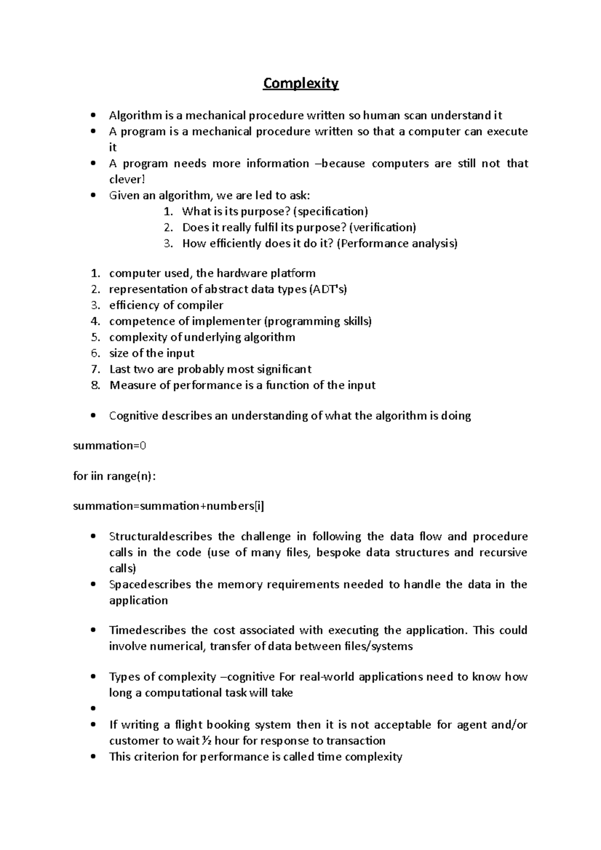 Complexity - Complexity Algorithm is a mechanical procedure written so ...