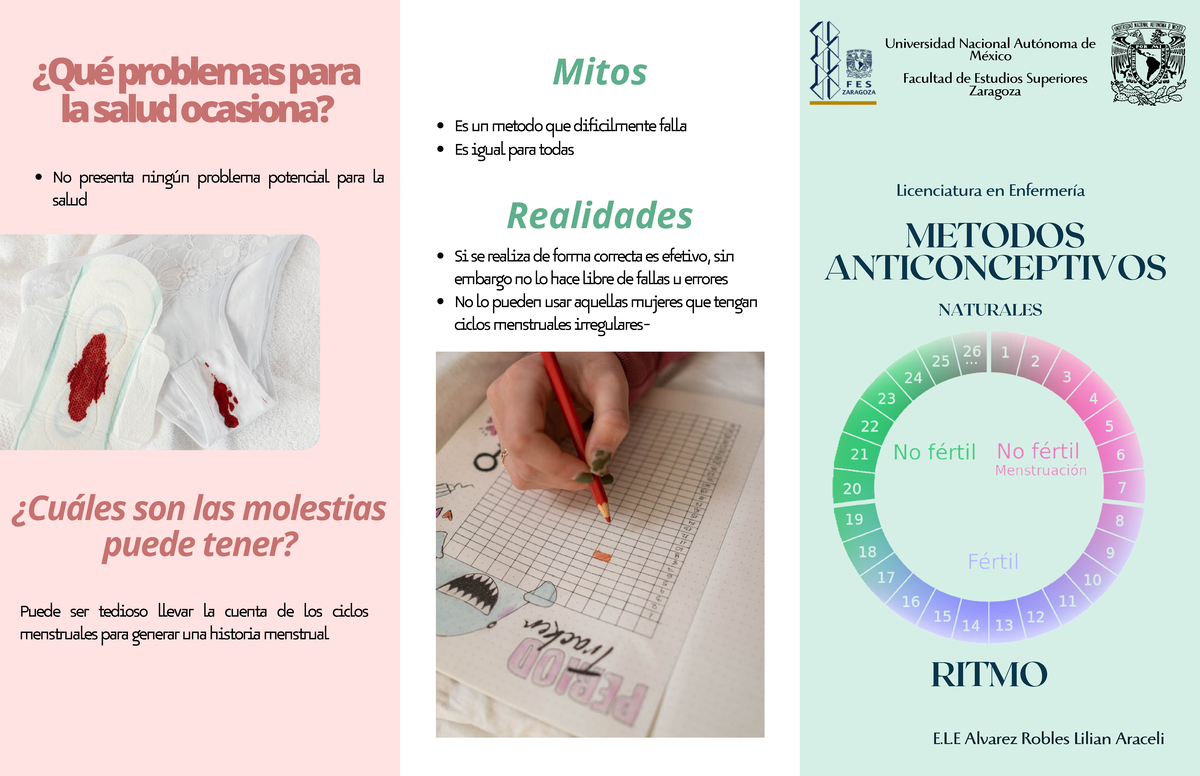 Folleto Ritmo - Metodo anticonceptivo - METODOS ANTICONCEPTIVOS ...