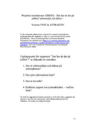 Hemtentamen - i form av en portfolio - Hemtenta Health Management VT20 ...