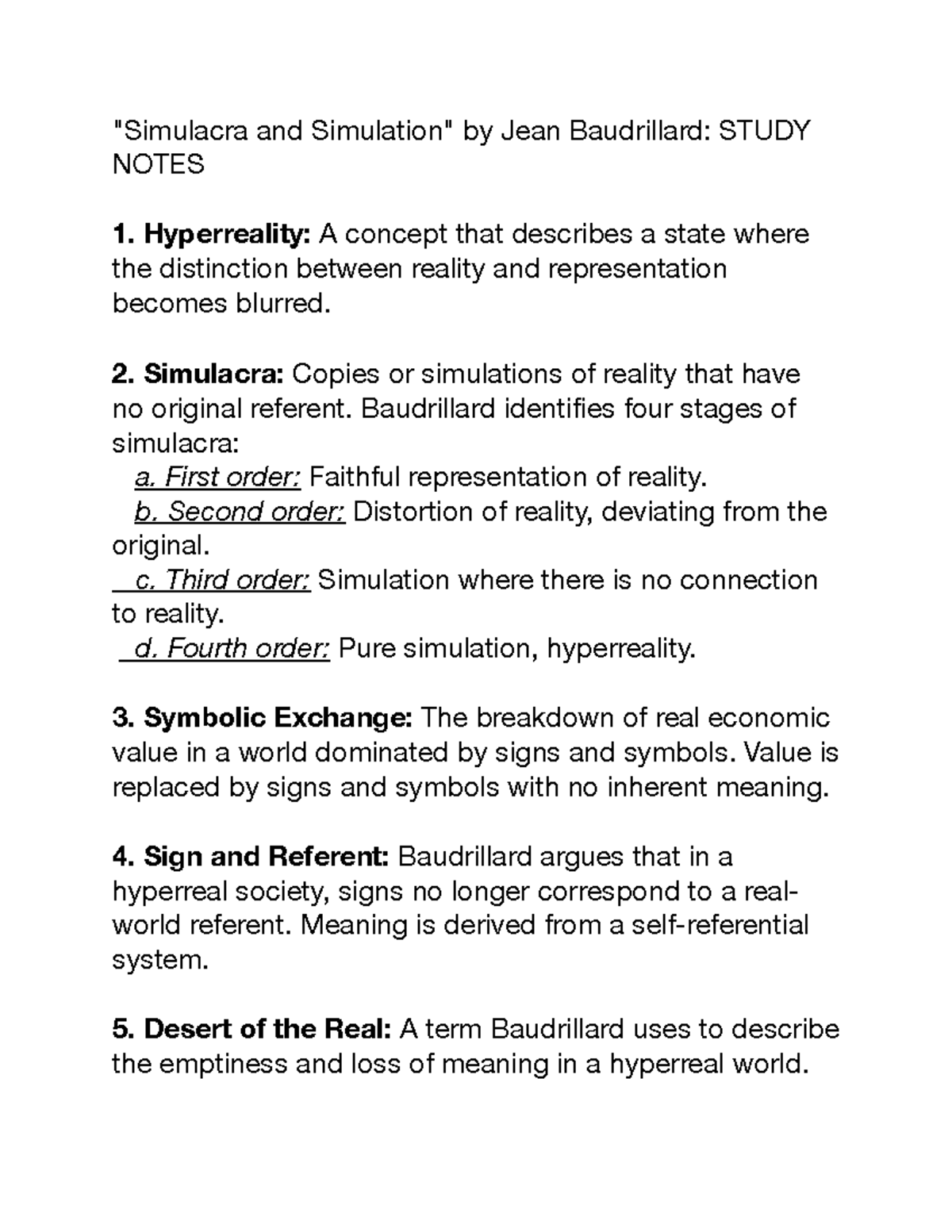 Four Stages of Simulation