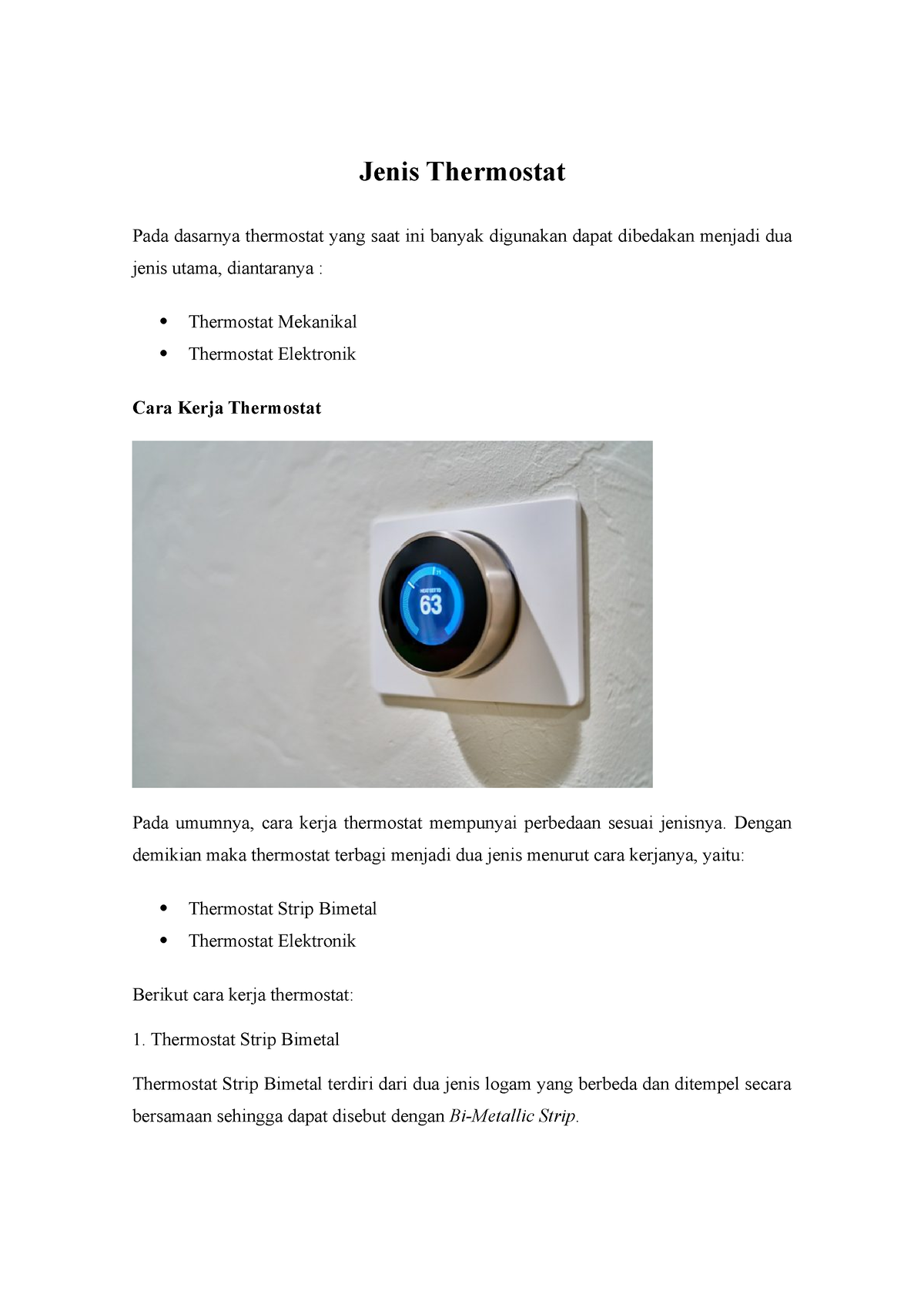 Jenis Thermostat - Jenis Thermostat Pada Dasarnya Thermostat Yang Saat ...